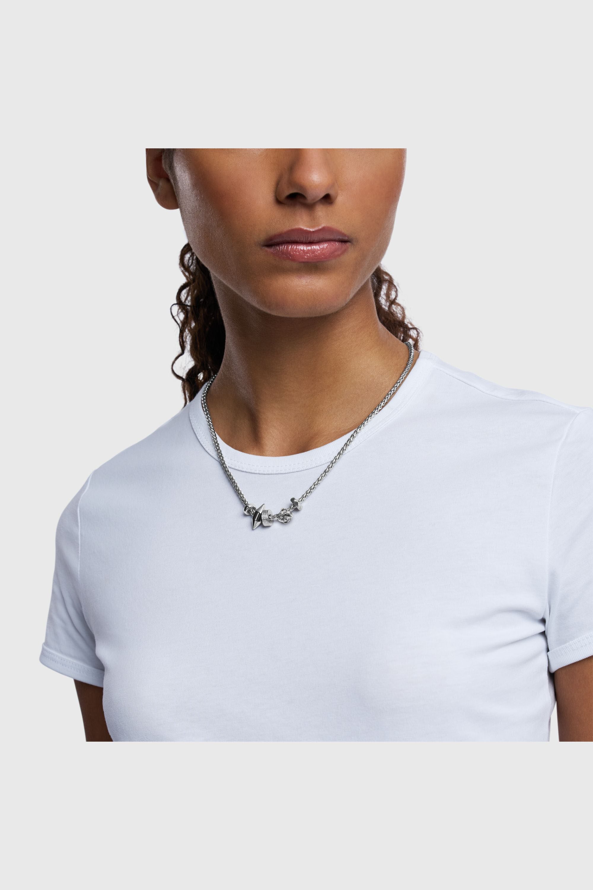 Diesel - DX1623040 JEWELLERY, Unisex Halskette mit Anh&auml;nger aus Edelstahl in Silber - 3