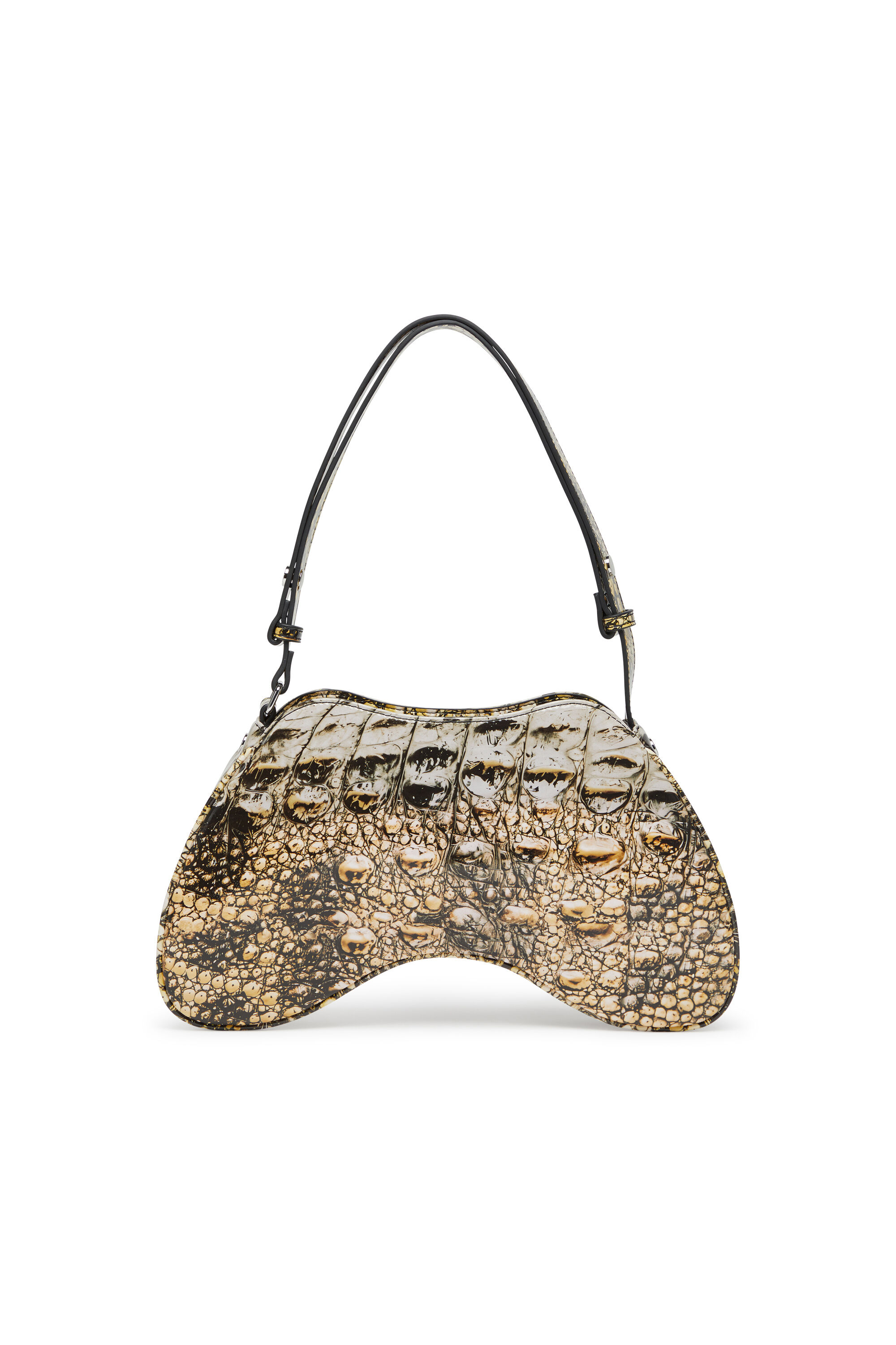 Diesel - PLAY SHOULDER, Damen Play-Glänzende Schultertasche in Gelb - 3