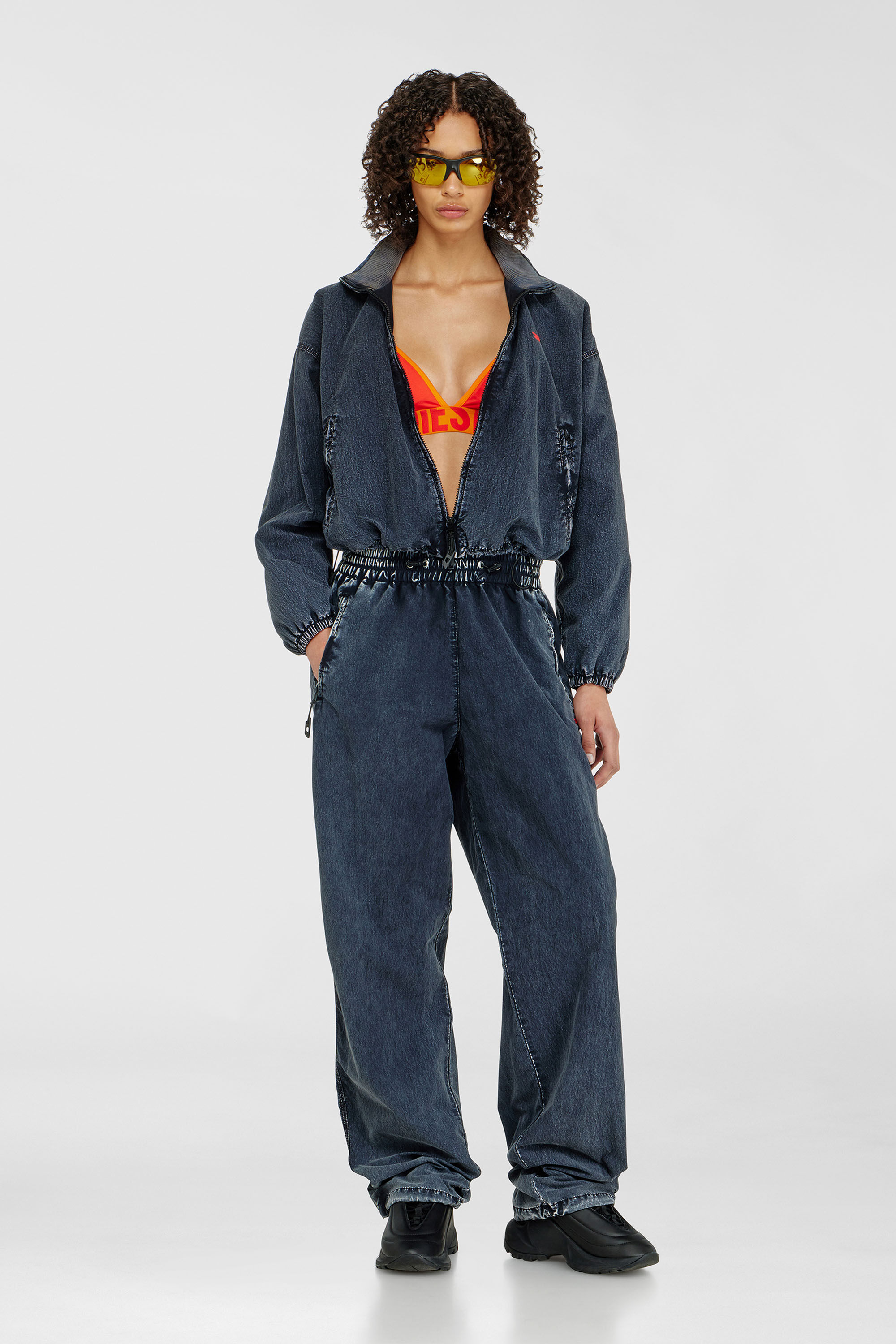 Diesel - CORA-D-POP, Damen Triangel-BH aus zweifarbigem Baumwollstoff in Orange - 6