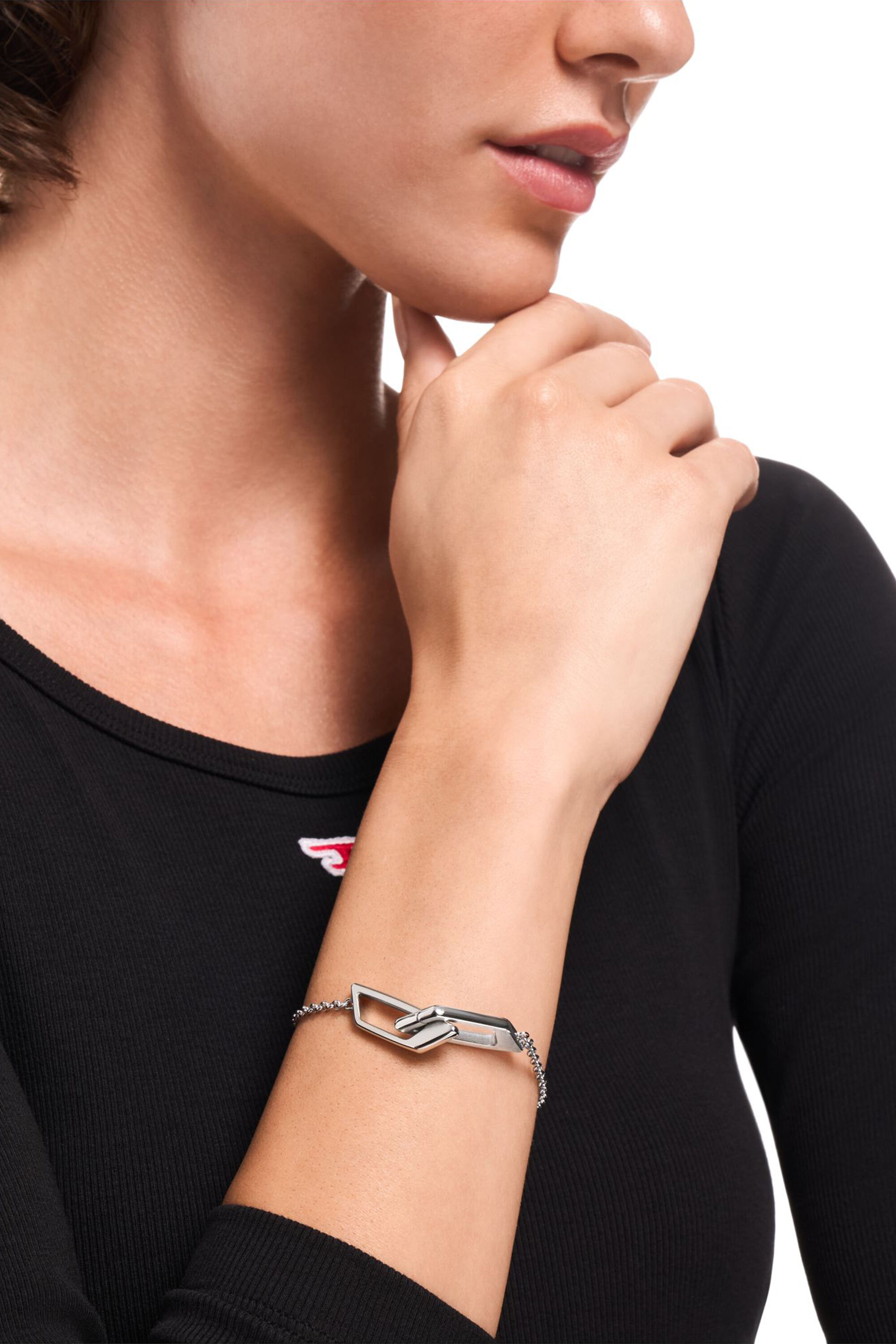 Diesel - DX1726040, Unisex Kettenarmband aus Edelstahl in Silber - 5