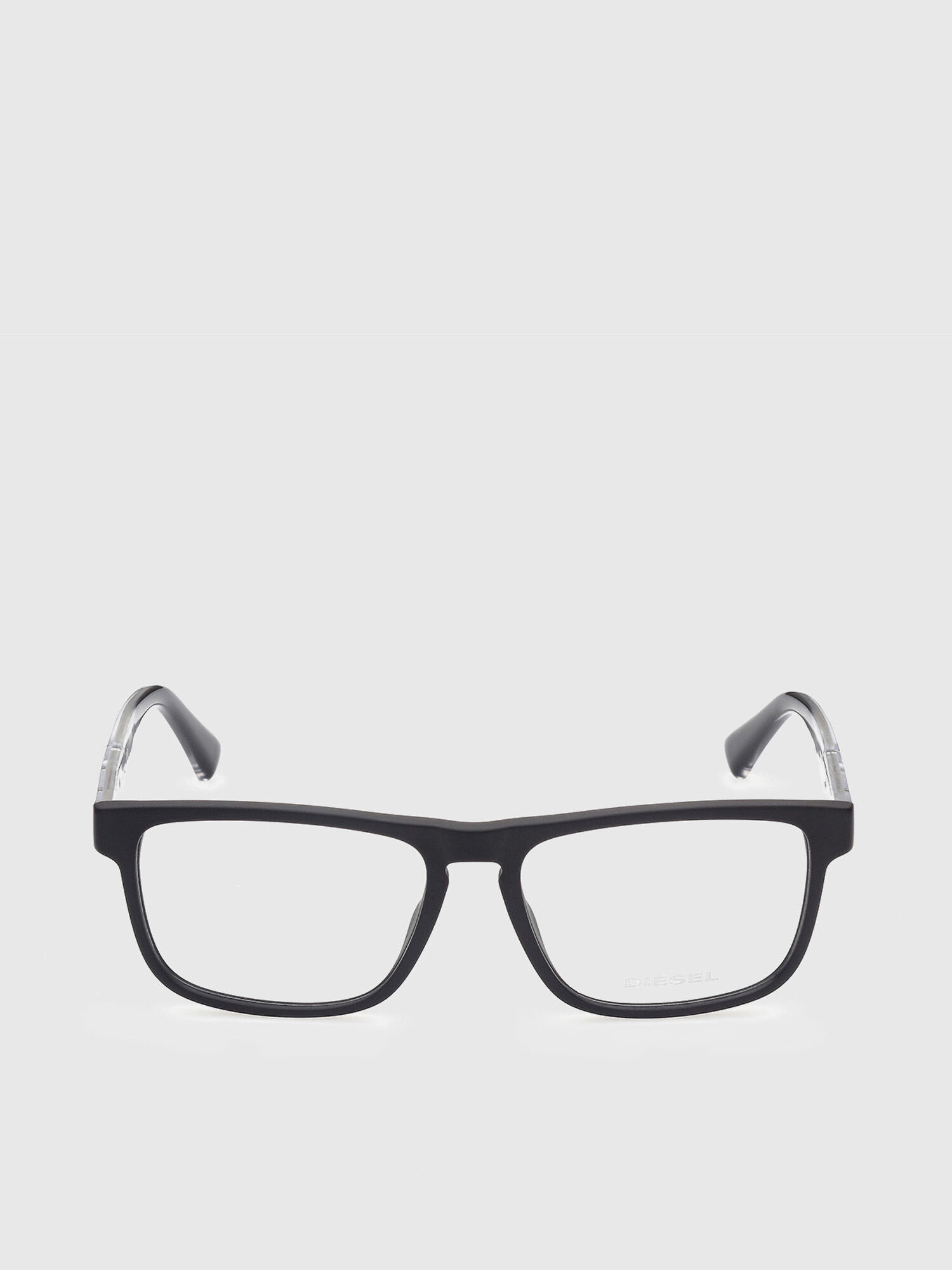 Diesel - DL5406, Unisex Brille mit transparenten injizierten Bügeln in Schwarz/Weiß - 1