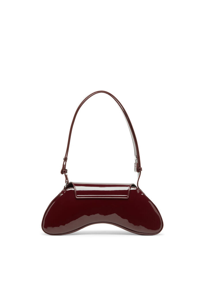 Diesel - PLAY CROSSBODY, Damen Play-Glänzende Crossbody-Tasche in Burgunderrot - 4