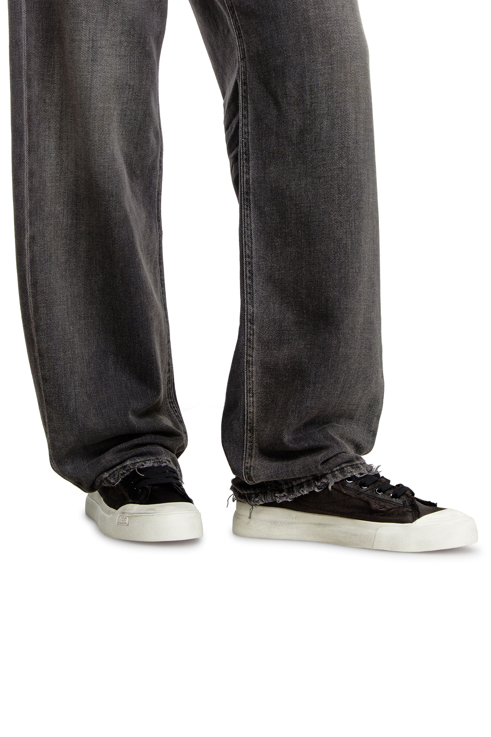 Black satin sneakers on sale