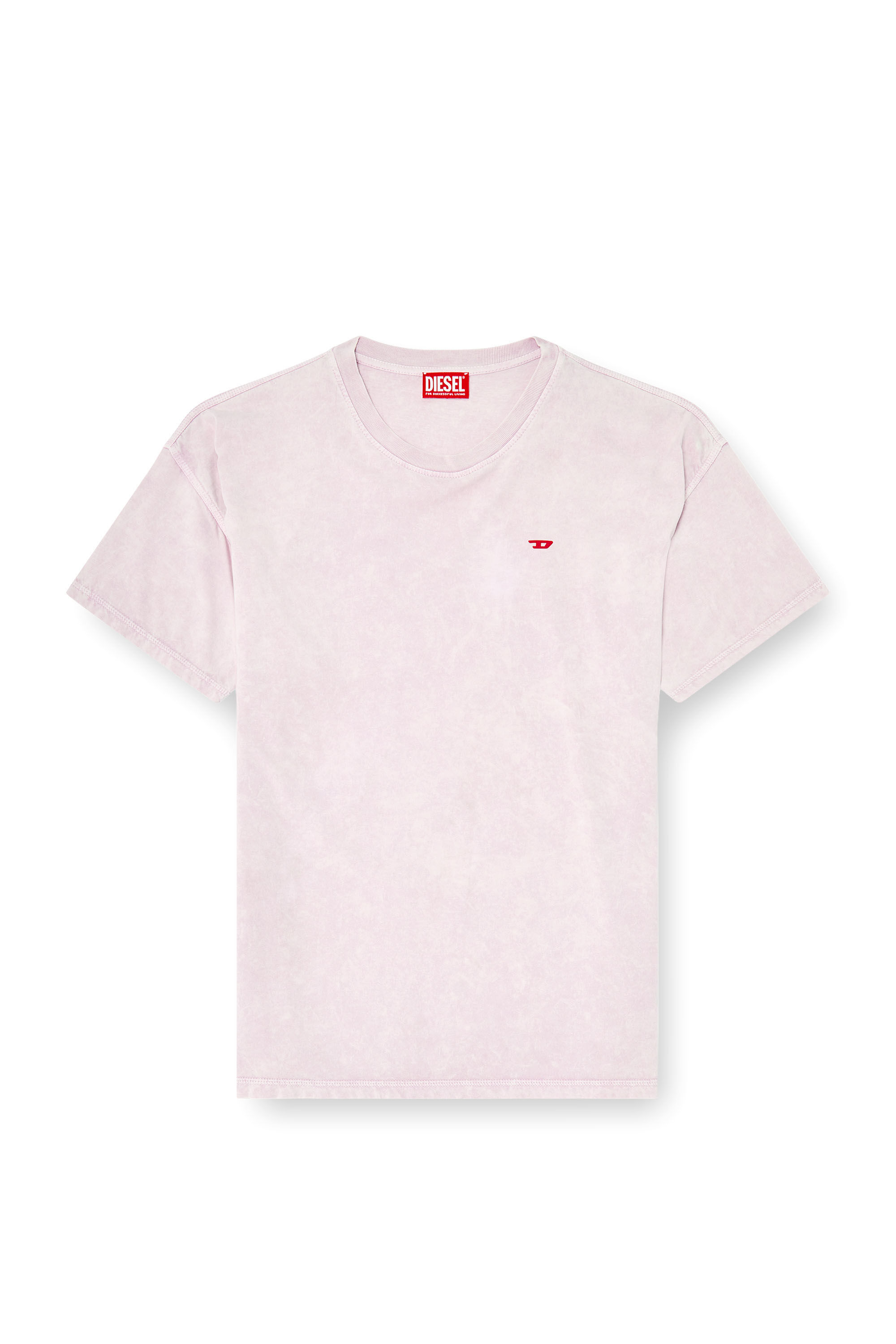Diesel - T-BOXT-AA14, Herren Baumwoll-T-Shirt mit behandelten Effekt in Rosa - 2