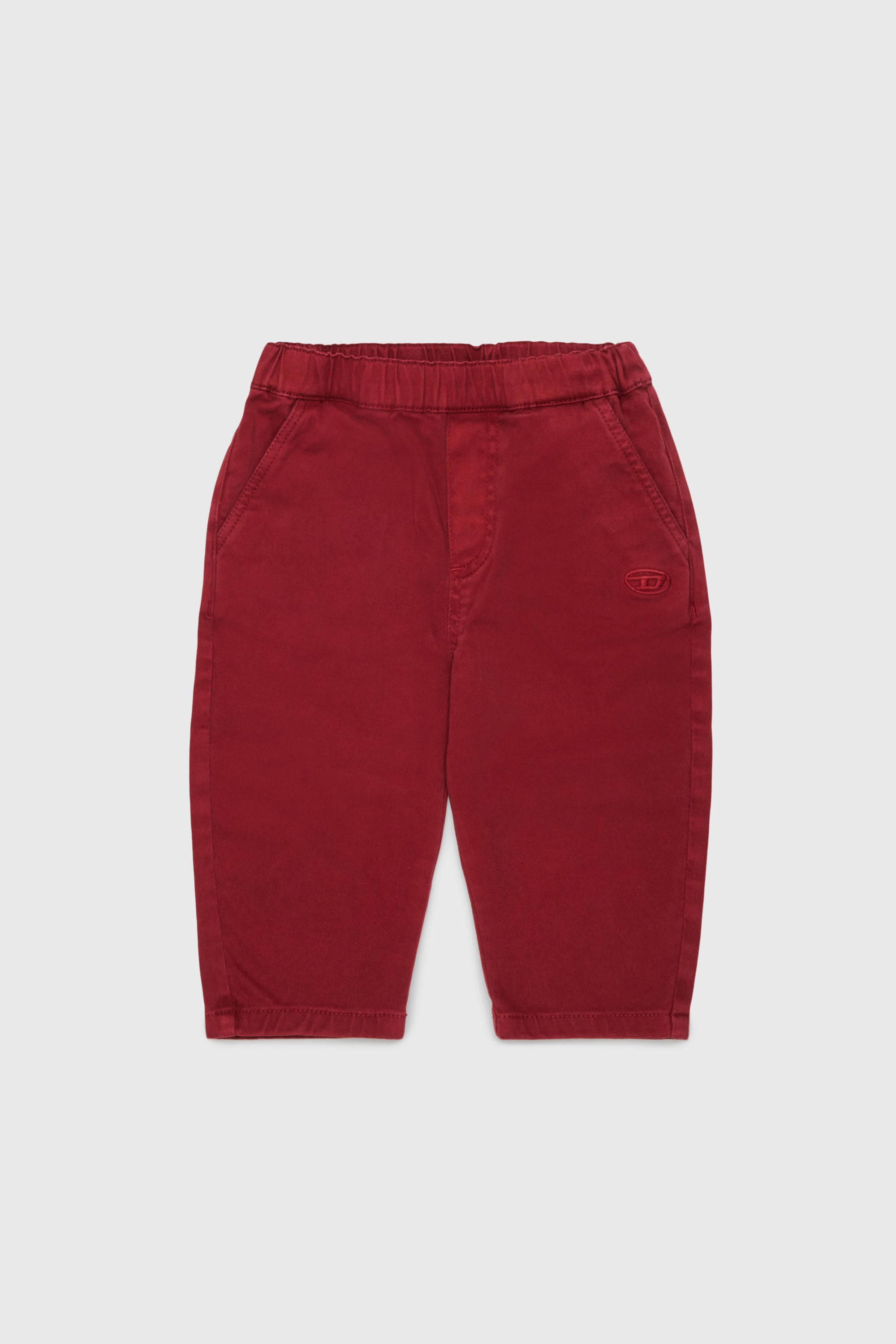 Diesel - PBADIB, Damen Baumwollhose mit Oval D Stickerei in Rot - 1
