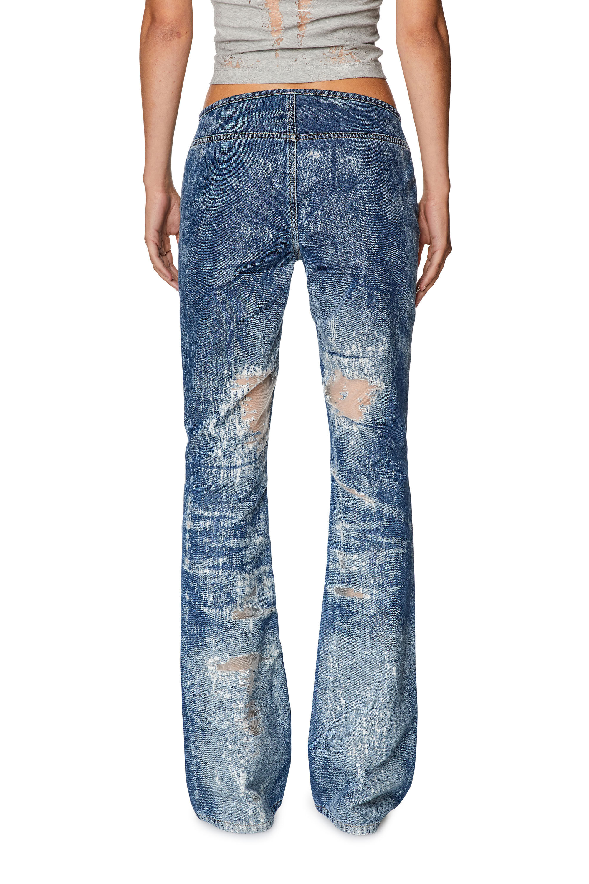 Diesel - Bootcut and Flare Jeans D-Shark 068JH, Mittelblau - Image 4