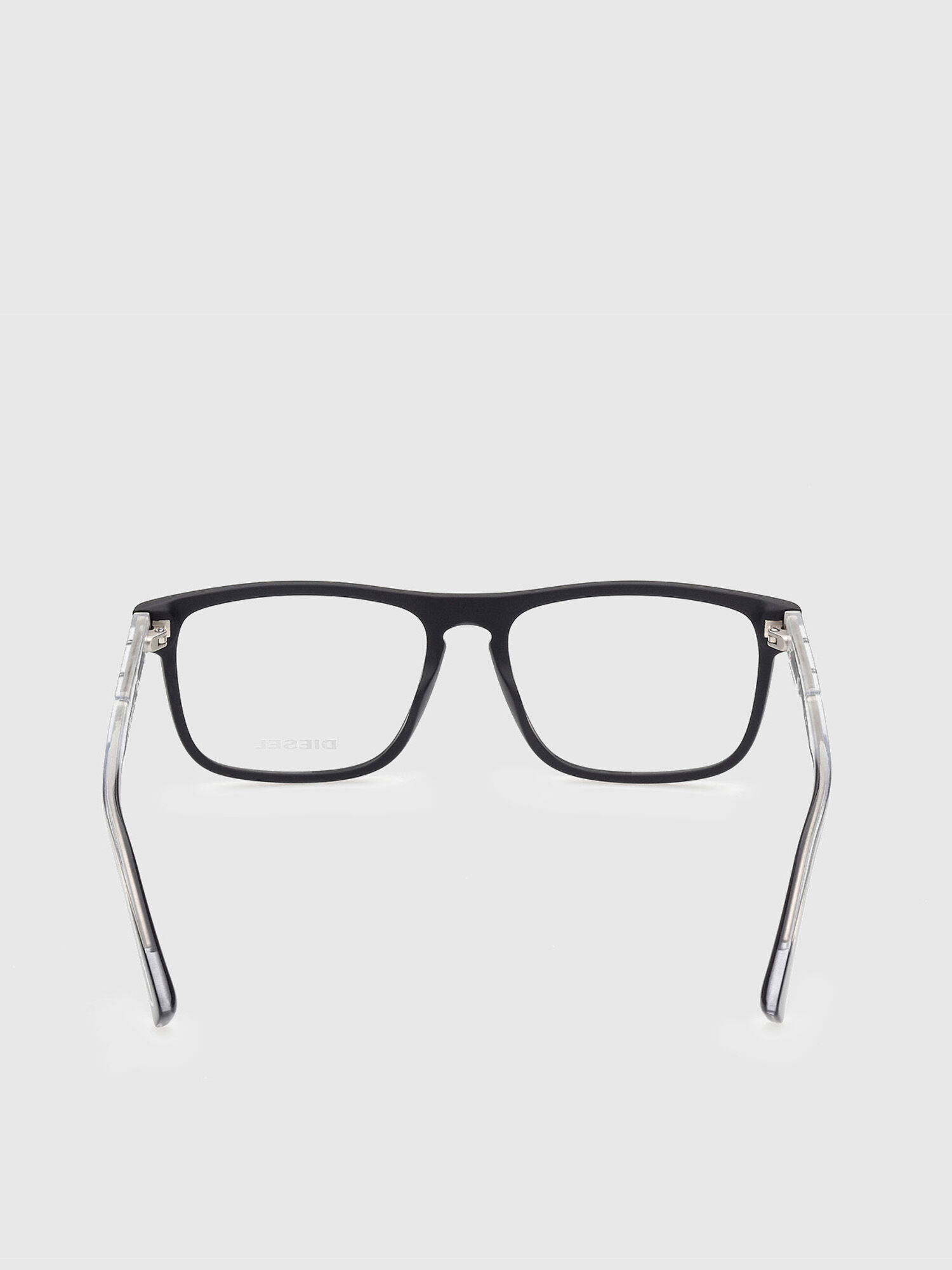 Diesel - DL5406, Unisex Brille mit transparenten injizierten Bügeln in Schwarz/Weiß - 4