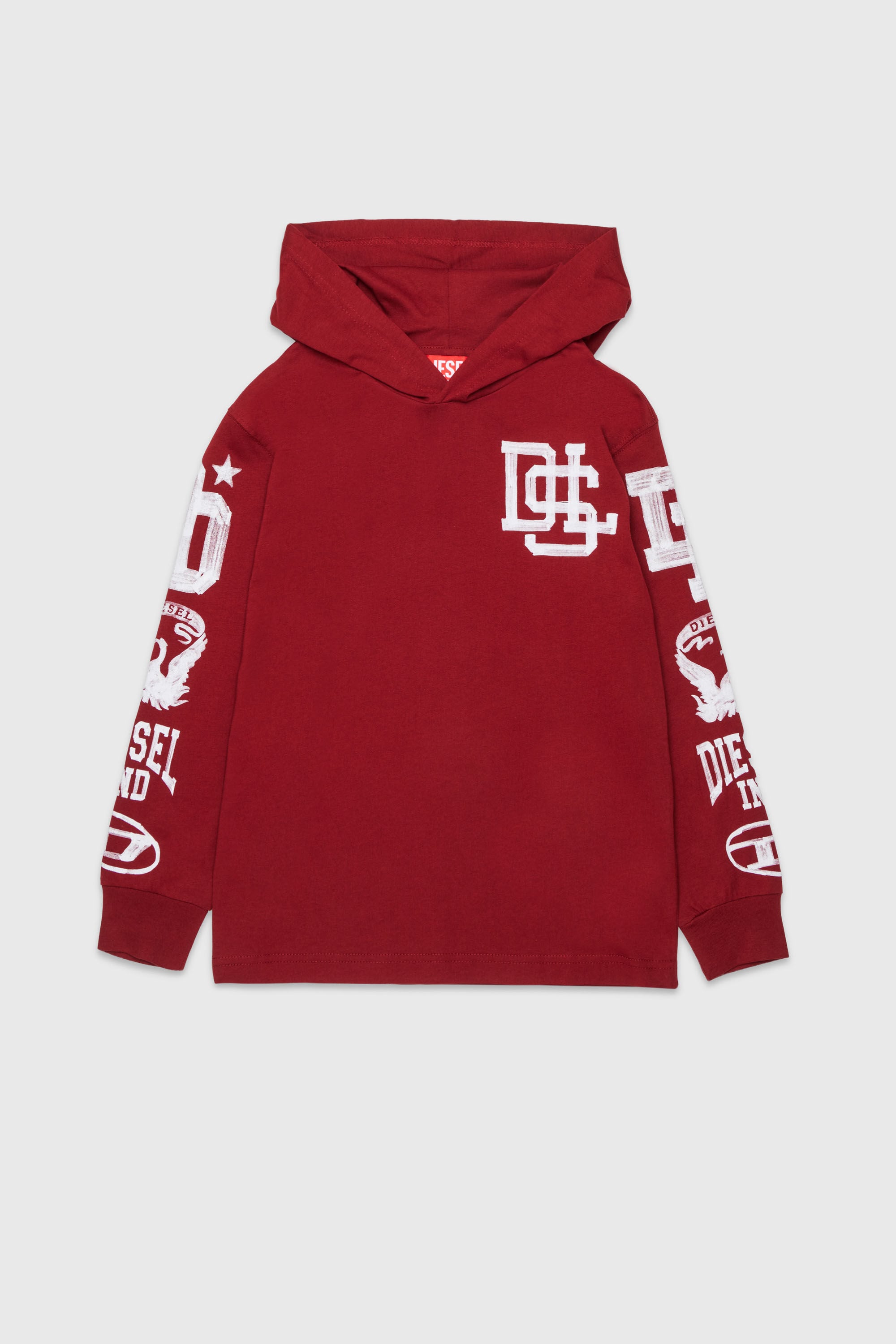 Diesel - TBUNDY OVER, Herren Langarmshirt mit Kapuze und varsity-Grafik in null - 1