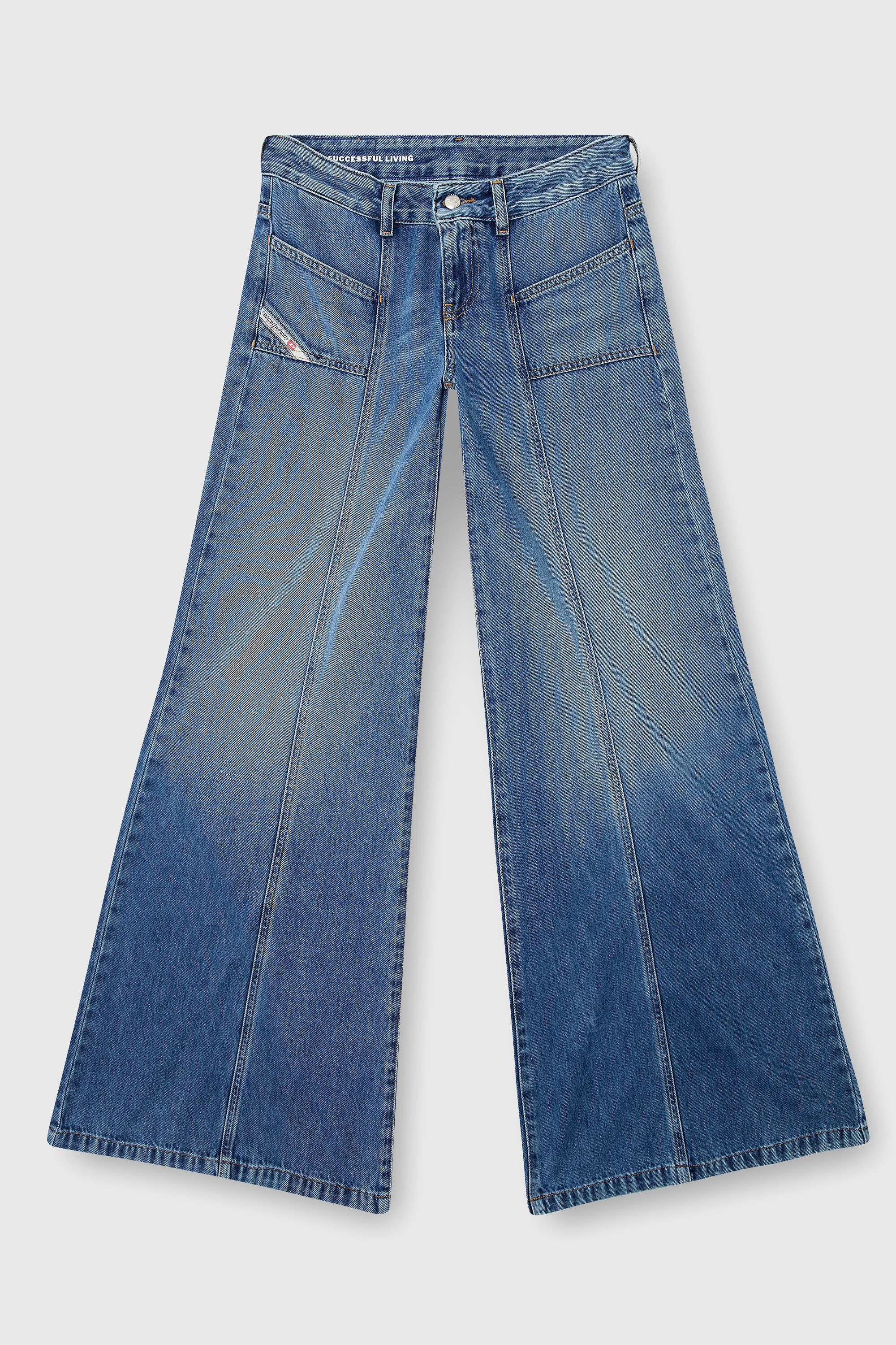 Diesel - Damen Flare Jeans D-Akii 09M56, Mittelblau - 4