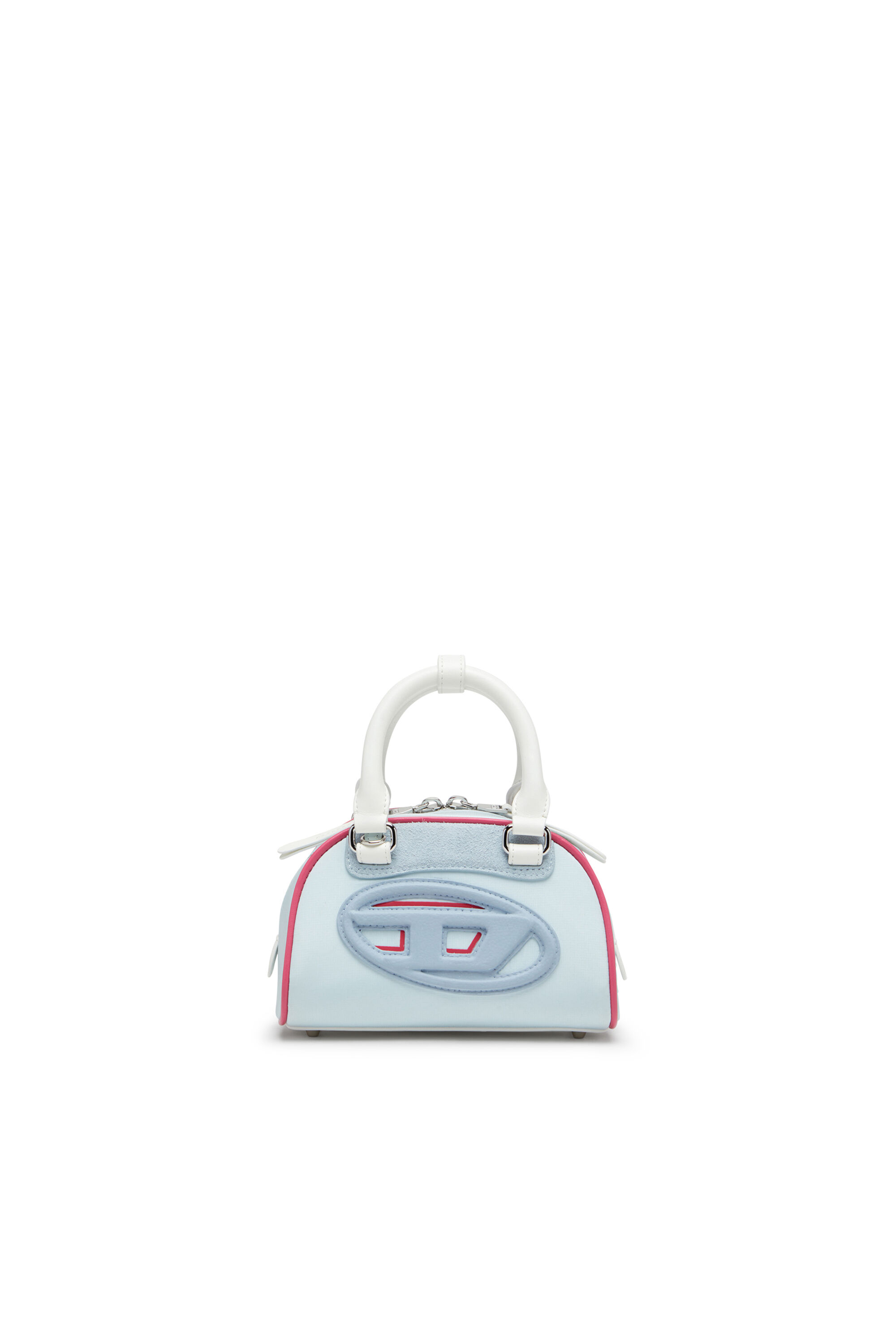 Diesel - 1DR DOME CROSSBODY, Damen 1DR Dome-Colourblock-Mini-Bowling-Tasche in Hellblau - 1