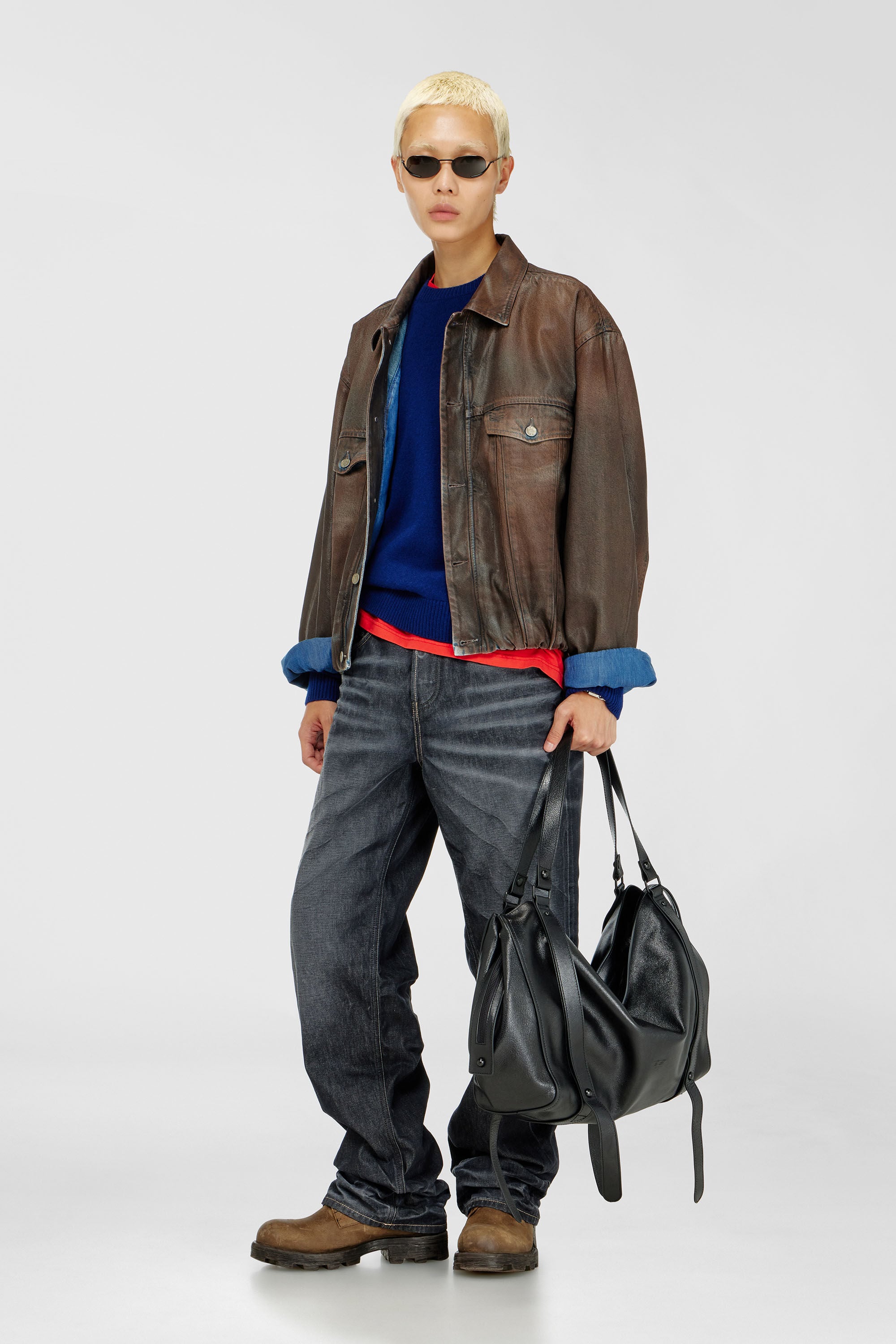 Diesel - D-MORVI-S, Unisex Trucker-Jacke aus beschichtetem Denim in null - 1