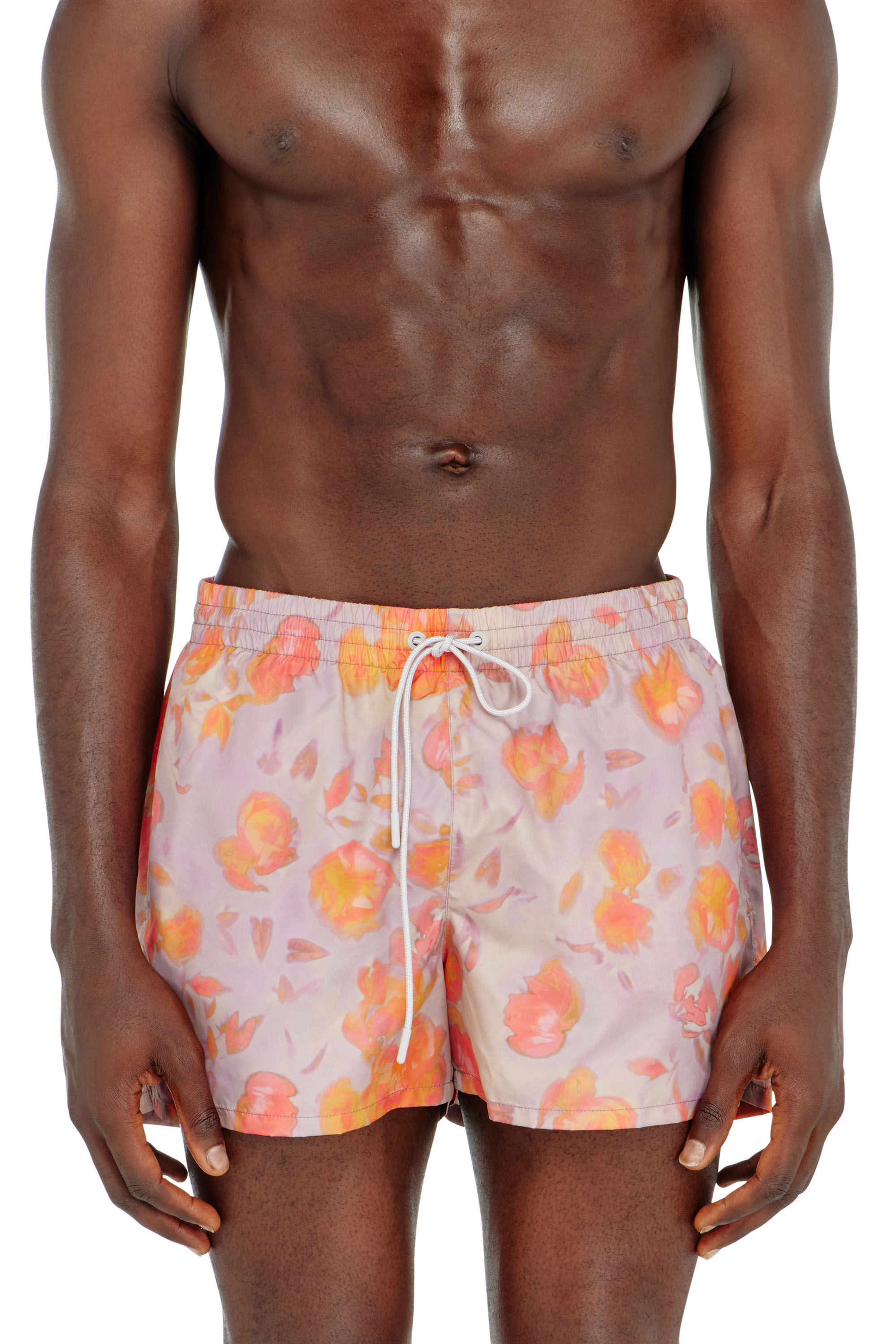 Diesel - OLLY-34-D-CORE, Herren Metallische Badeshorts mit Blumenmuster in null - 1