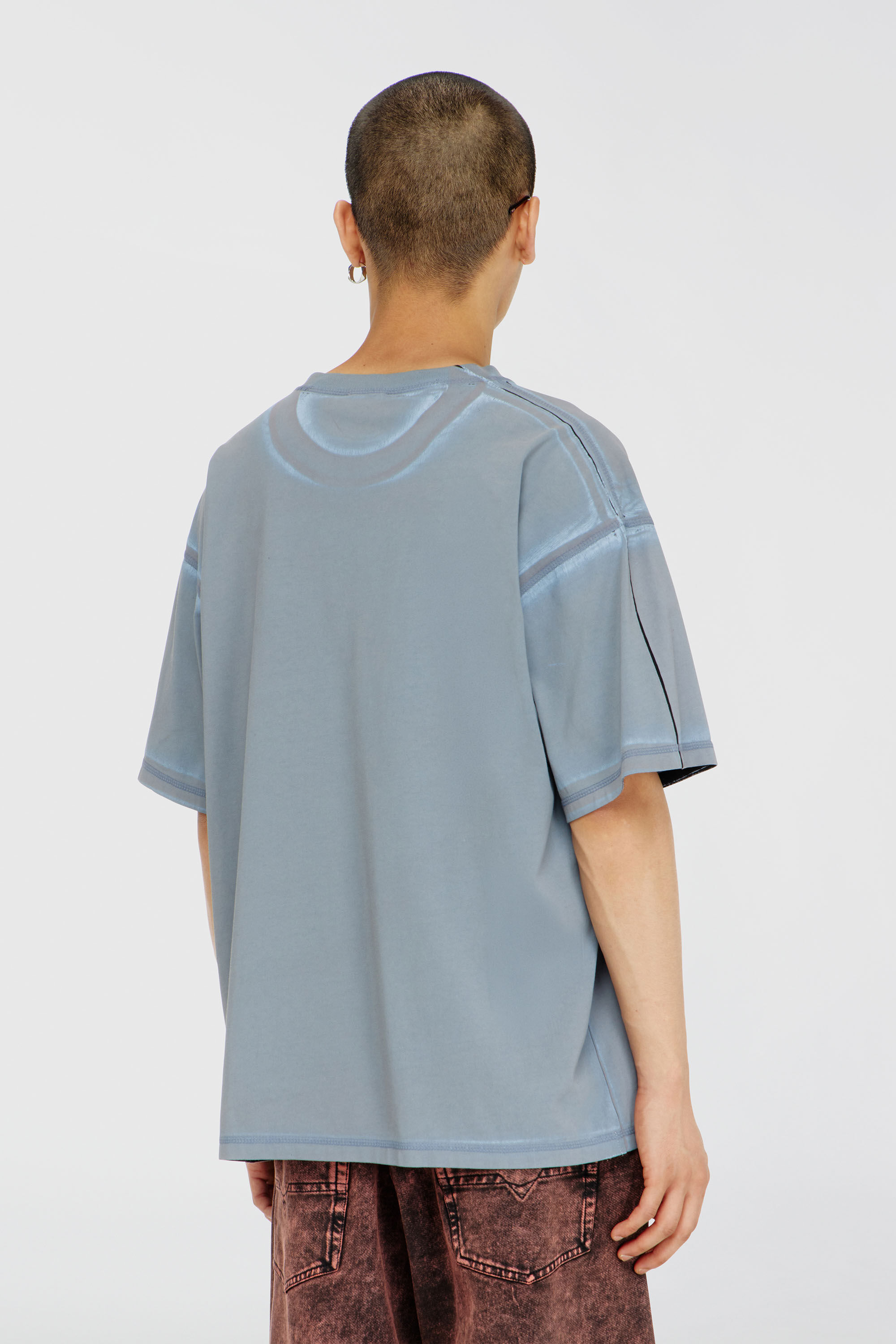 Diesel - T-BOXT-AA8, Herren T-Shirt mit For Successful Living Print in Grau - 4