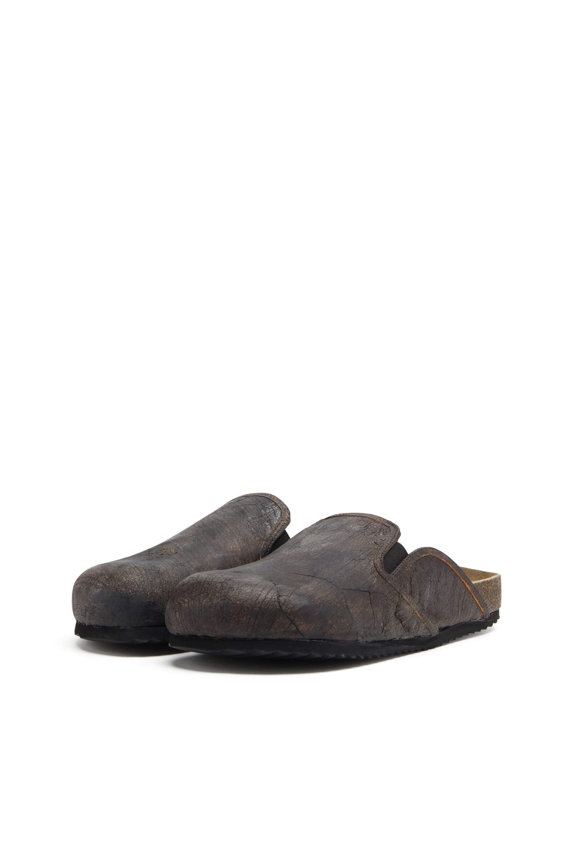 Diesel - D-WOODSTOCK SLIP-ON, Herren D-Woodstock-Clogs aus Wildleder in gerissener Optik in Braun - 8