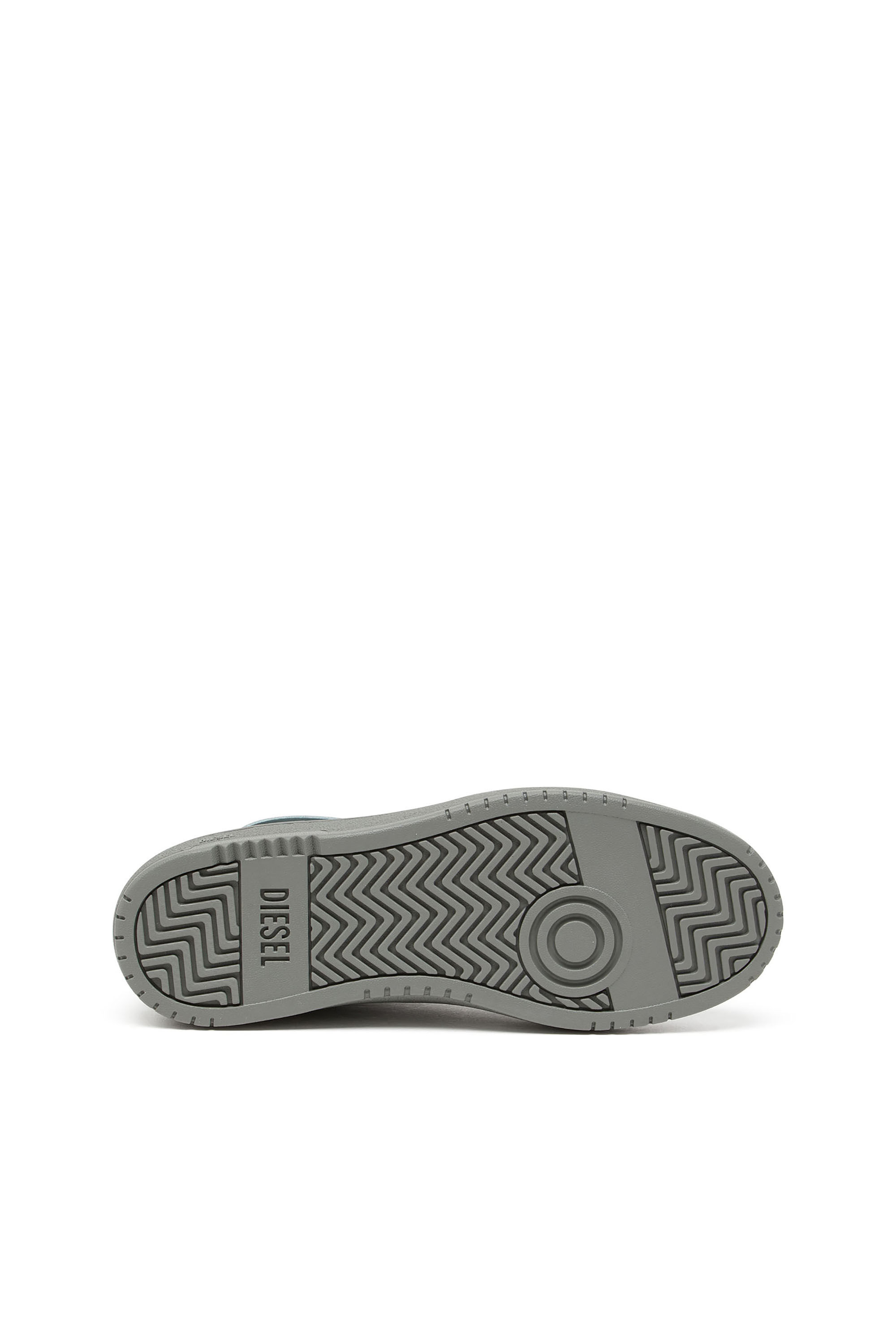Diesel - S-OVAL SKATE LOW, Herren S-Oval Skate-Sneakers aus Leder mit Einsatz aus Stoff in Grau - 5