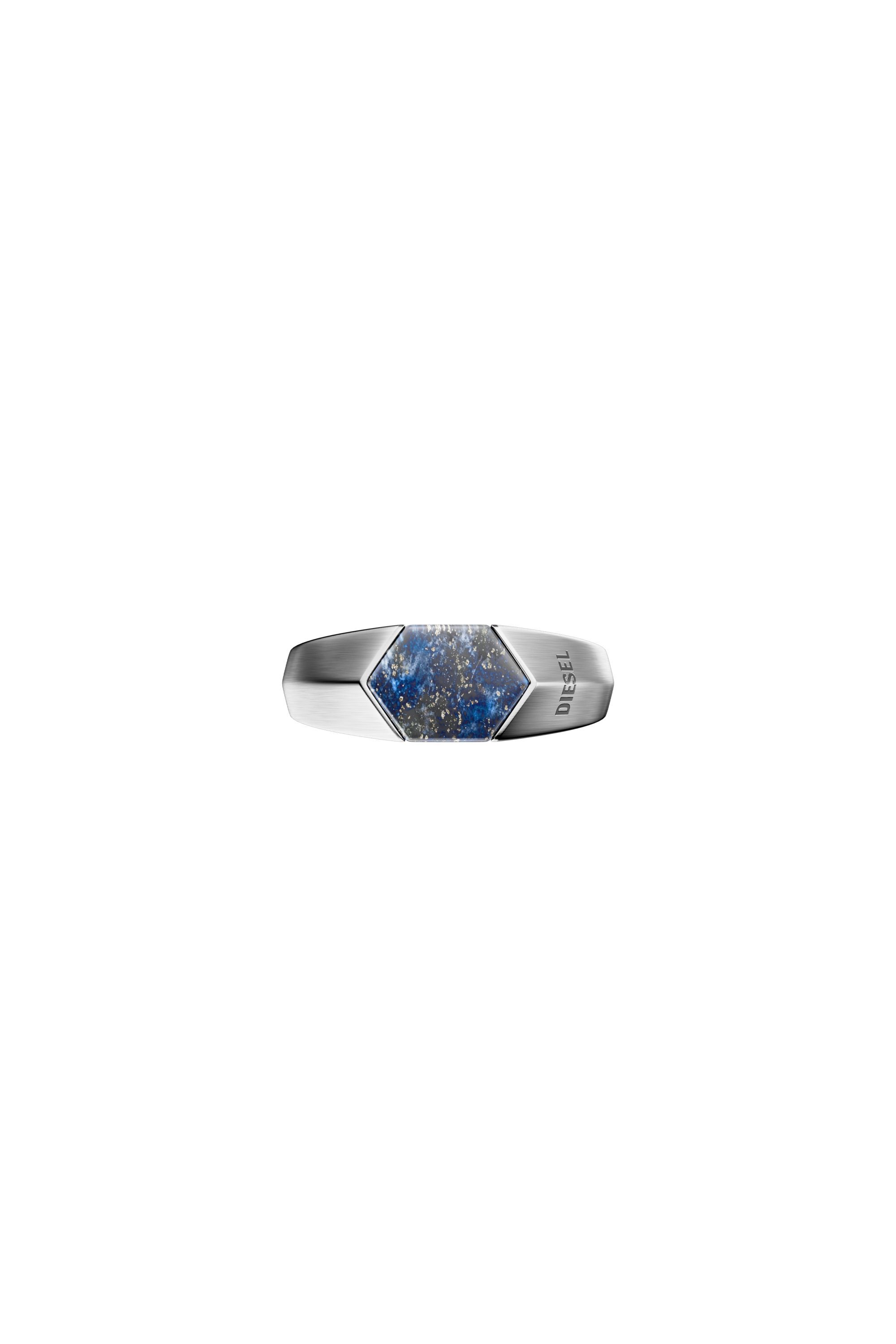 Diesel - DX1712040, Unisex Siegelring mit Lapislazuli in Silber/Blau - 3