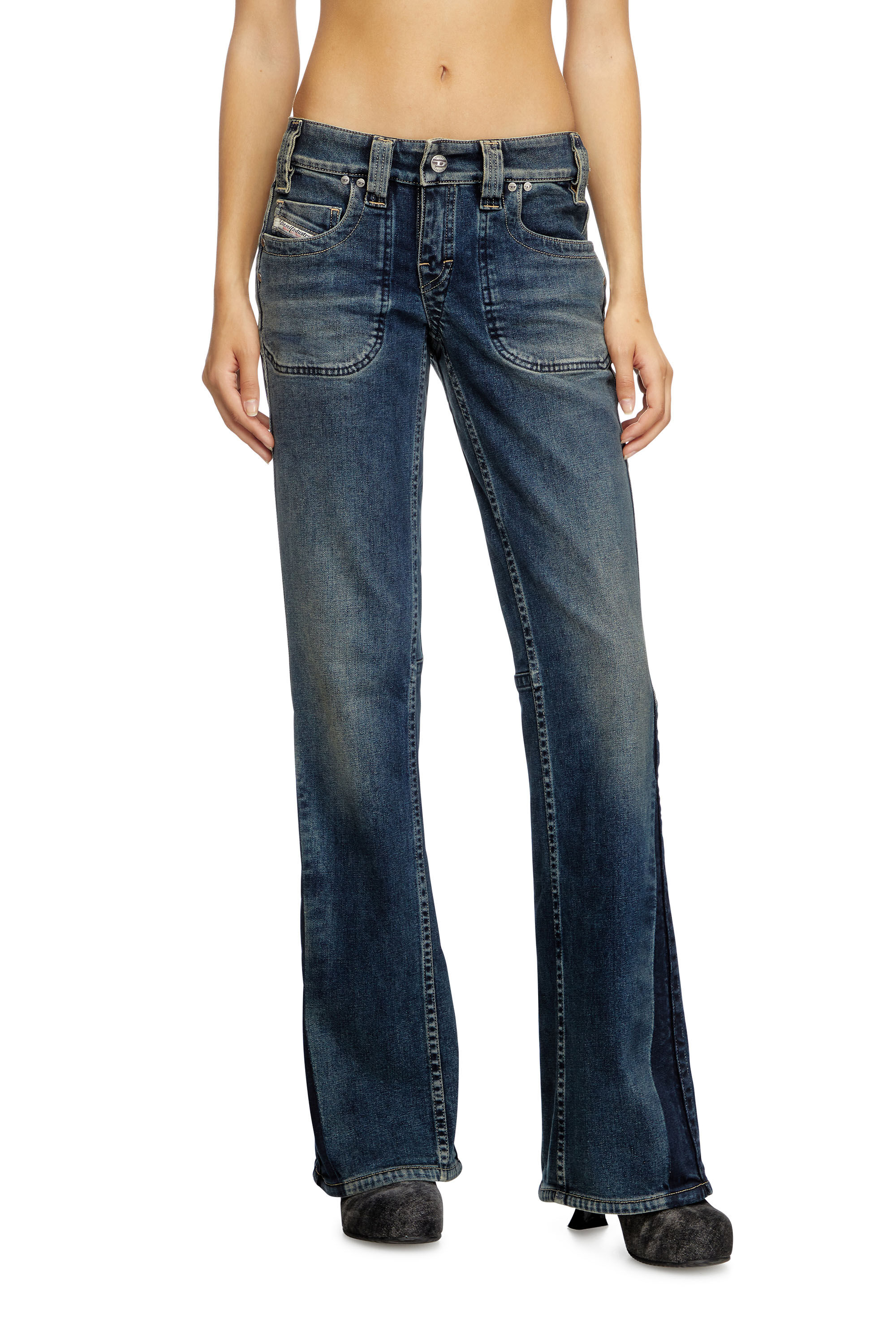 Diesel - Damen Bootcut Jeans D-Resh 09J06, Mittelblau - 3
