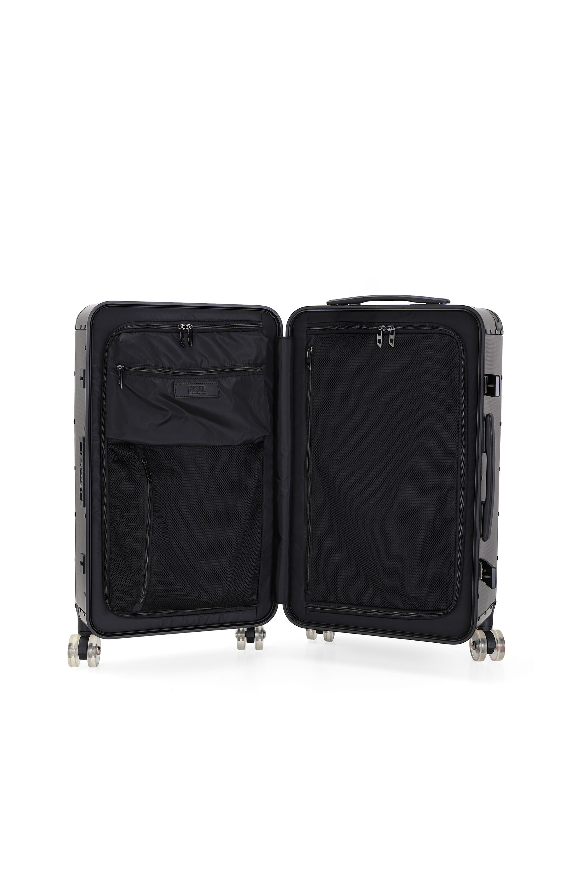 Diesel - DSL CARBON FIBER TROLLEY-BLACK- DSL001, Unisex Koffer aus Kohlefaser Gr&ouml;&szlig;e M in Schwarz - 3