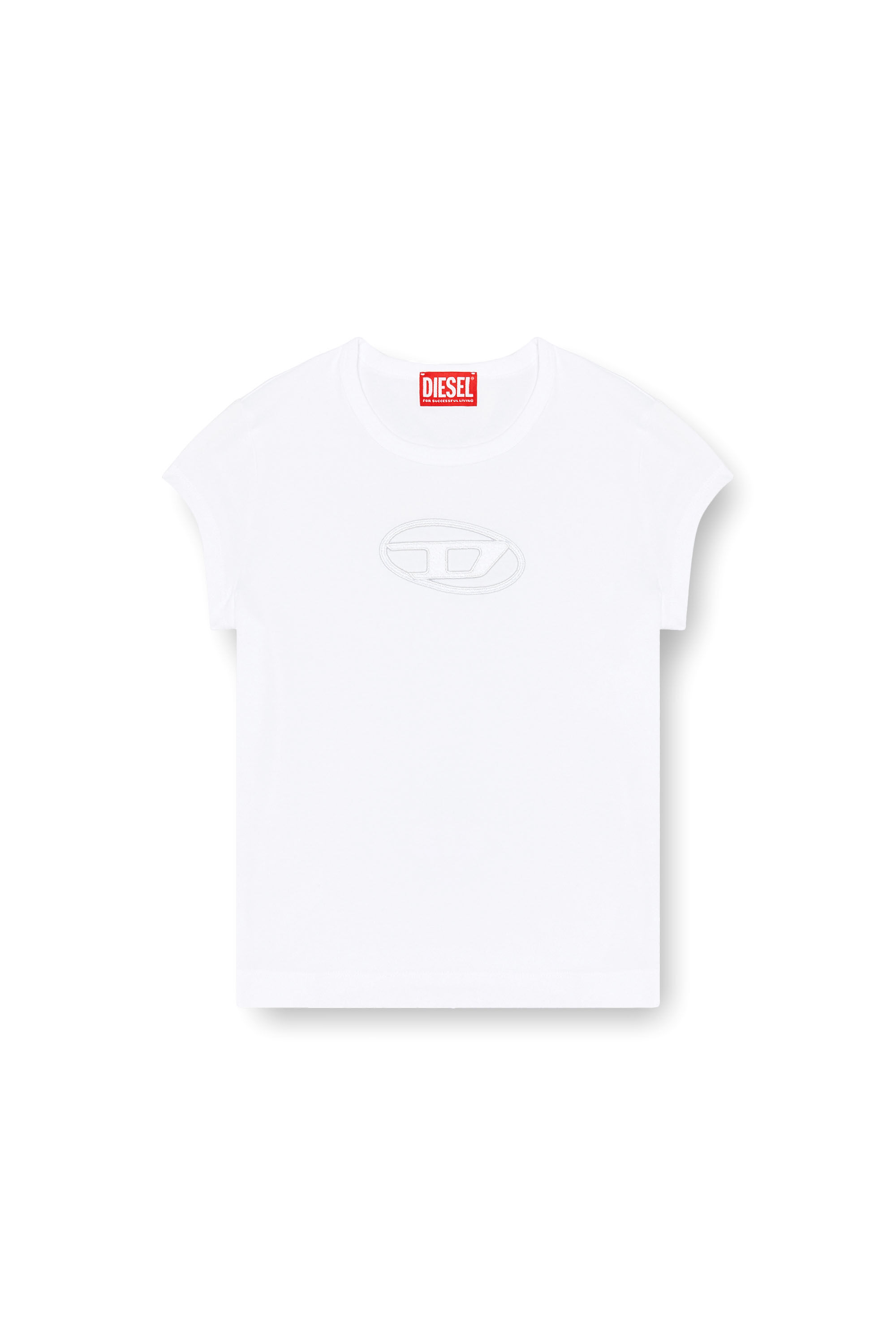 Diesel - T-ANGIE, Damen T-Shirt mit Cutout-Logo in Weiß - 2