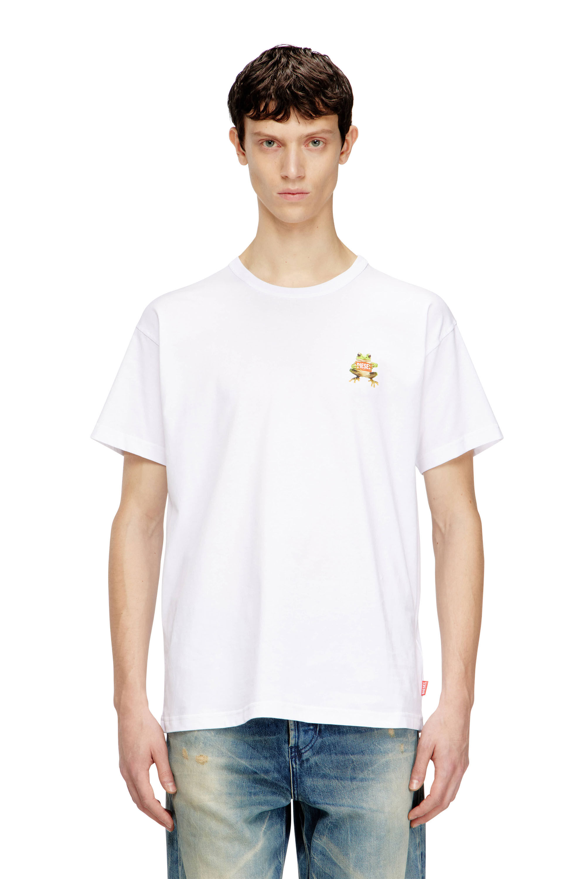 Diesel - T-NORM-FROG, Herren T-Shirt mit Frosch- und Logoprint in null - 3