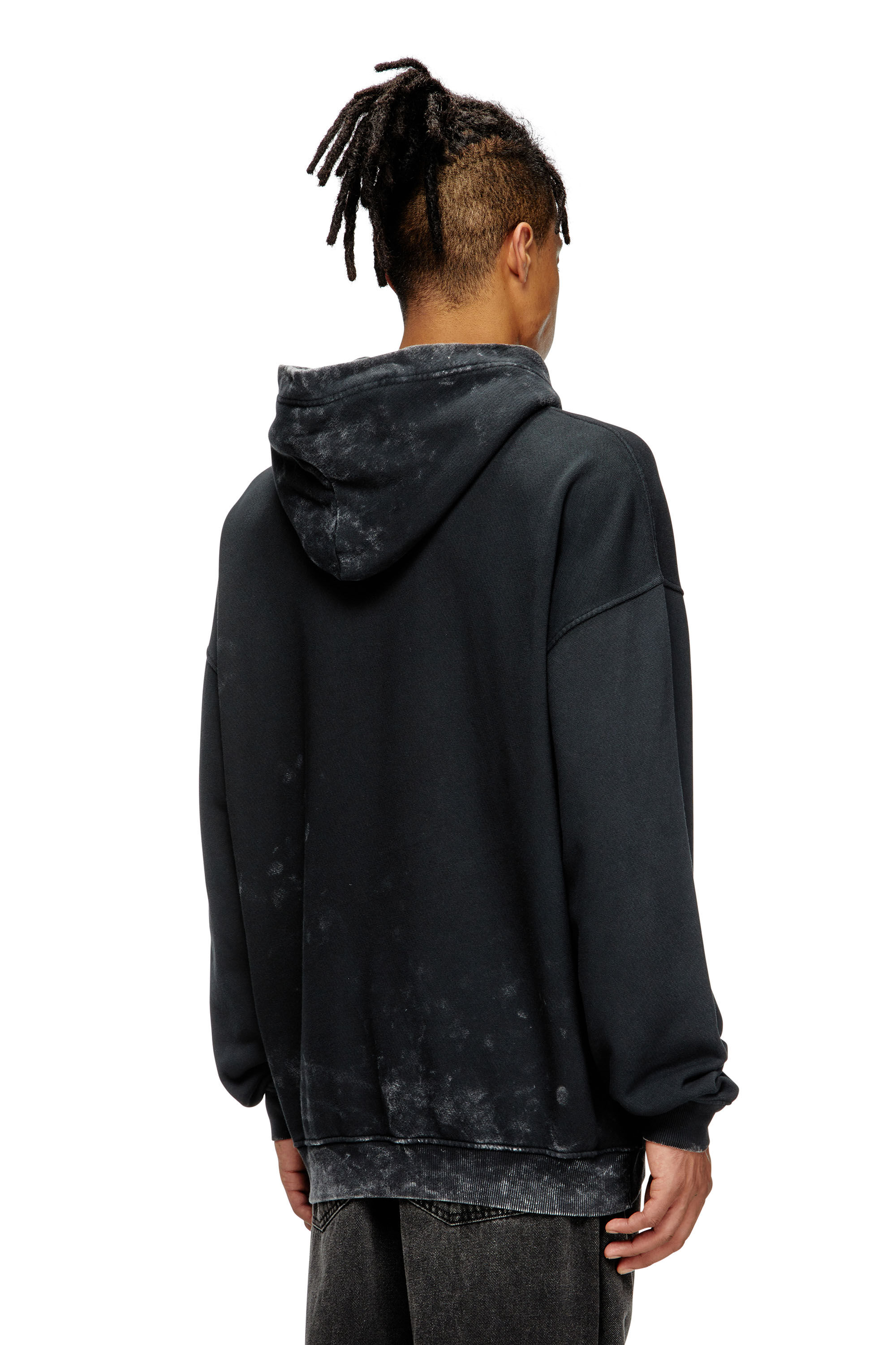 Diesel - S-BOXT-HOOD-T10, Herren Kapuzenpullover mit Cutout-Oval D aus Metall in Schwarz - 3
