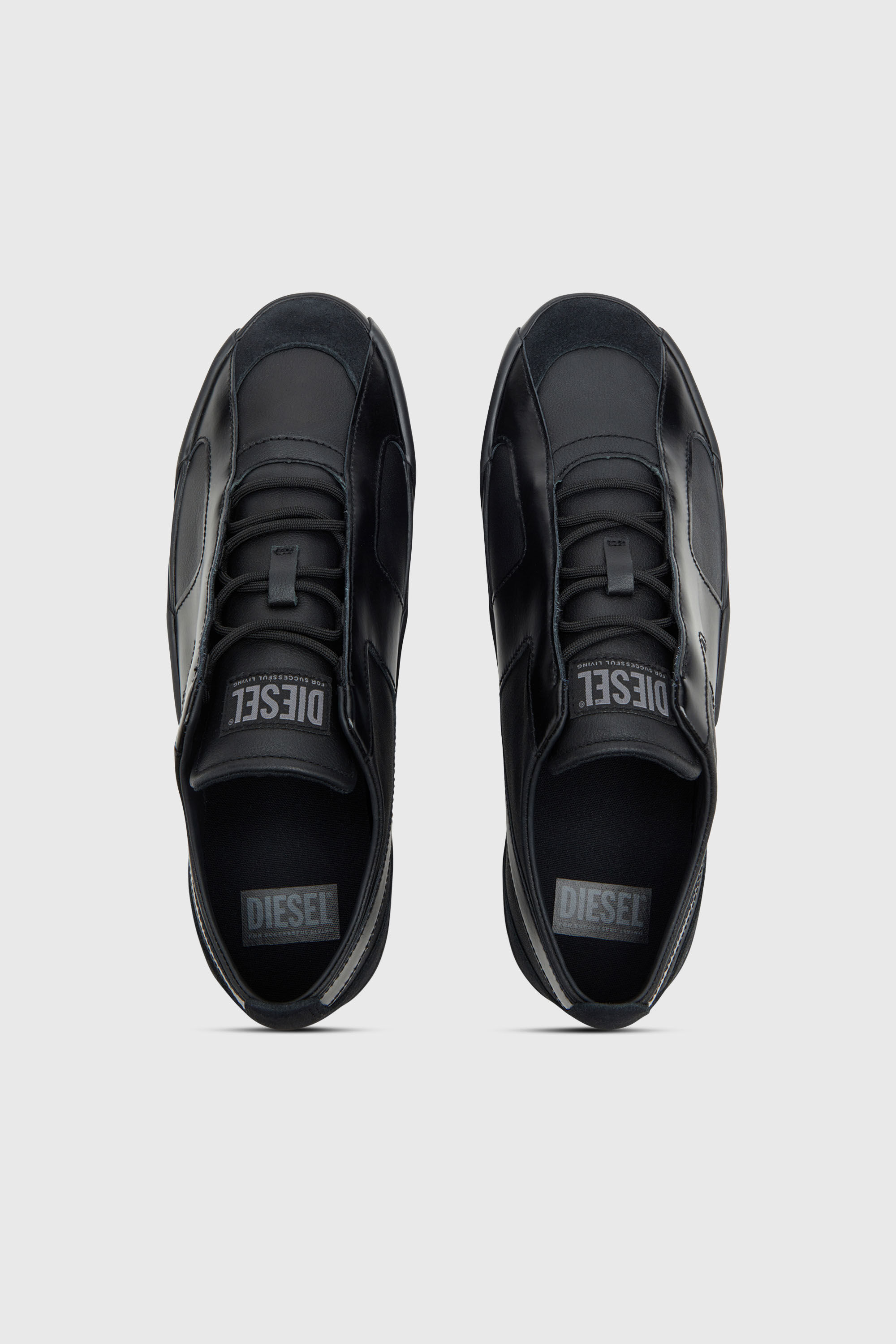 Diesel - S-SLANTE-D LOW, Herren S-Slante-D-Sneaker aus Wildleder und Leder mit D-Logo in Schwarz - 4