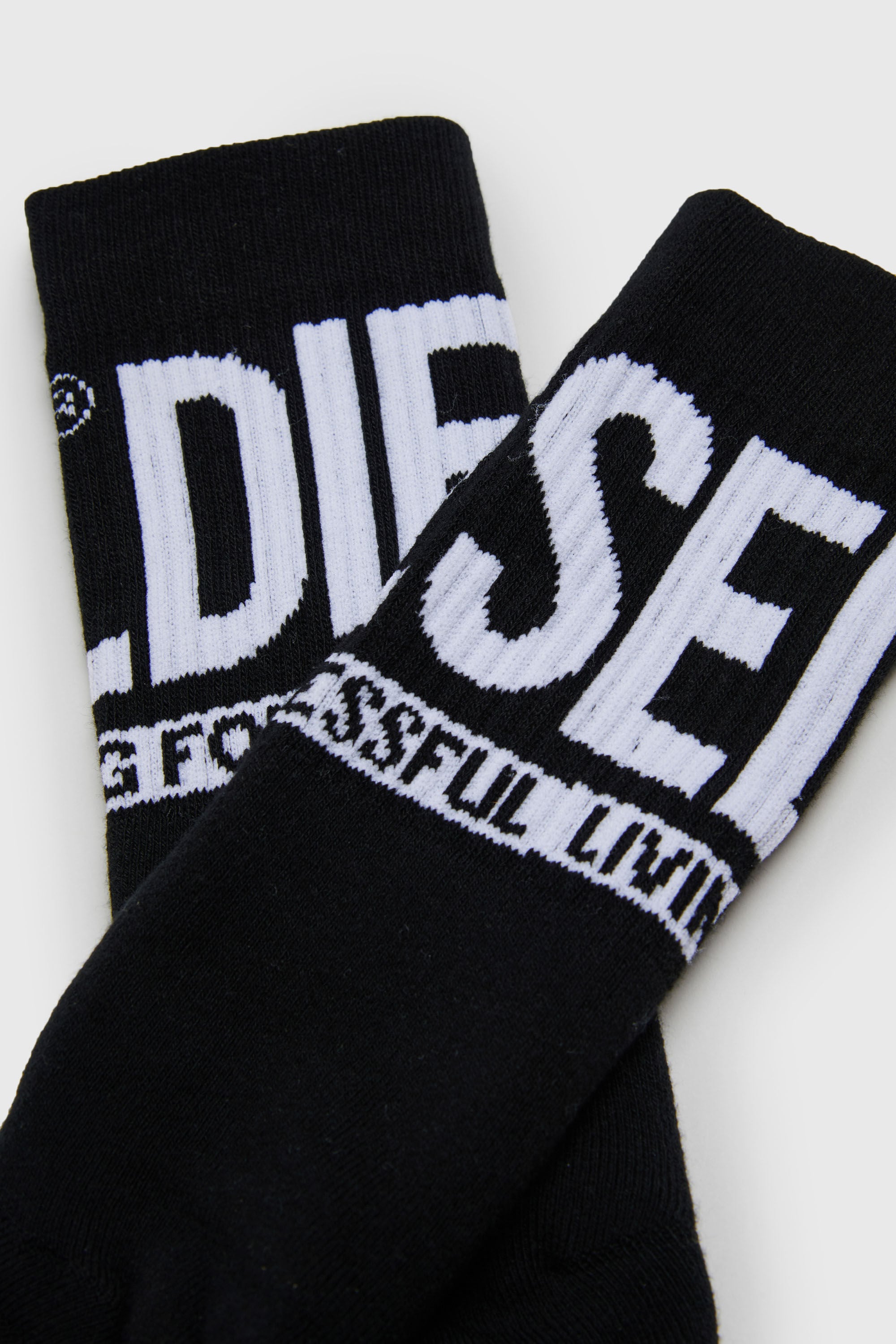 Diesel - SKM-ZRAYBIPACK, Herren Socken im Zweierpack mit Logo in Schwarz - 2