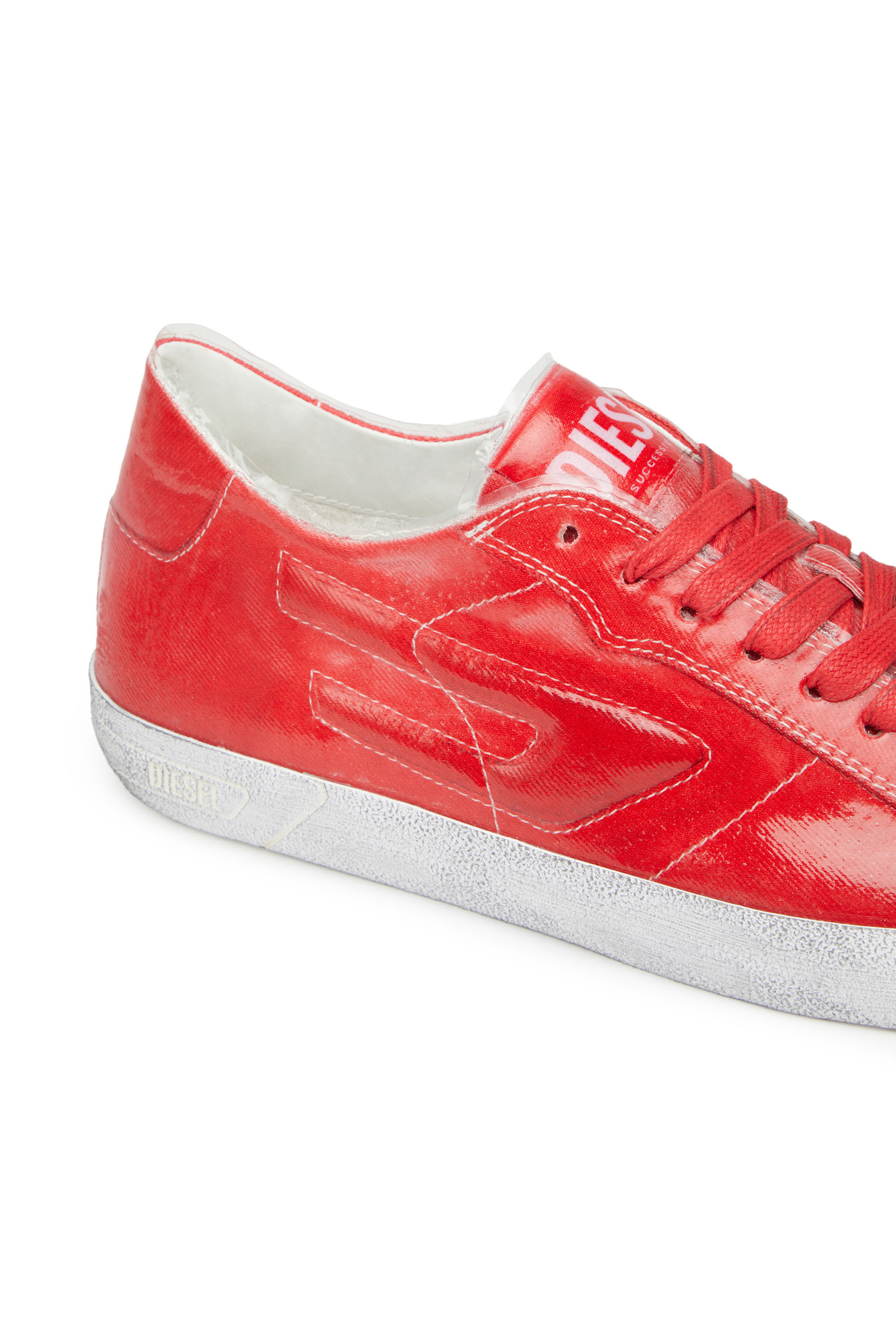 Diesel - S-LEROJI LOW W, Woman S-Leroji Low W - Canvas sneakers with TPU overlay in Red - Image 6