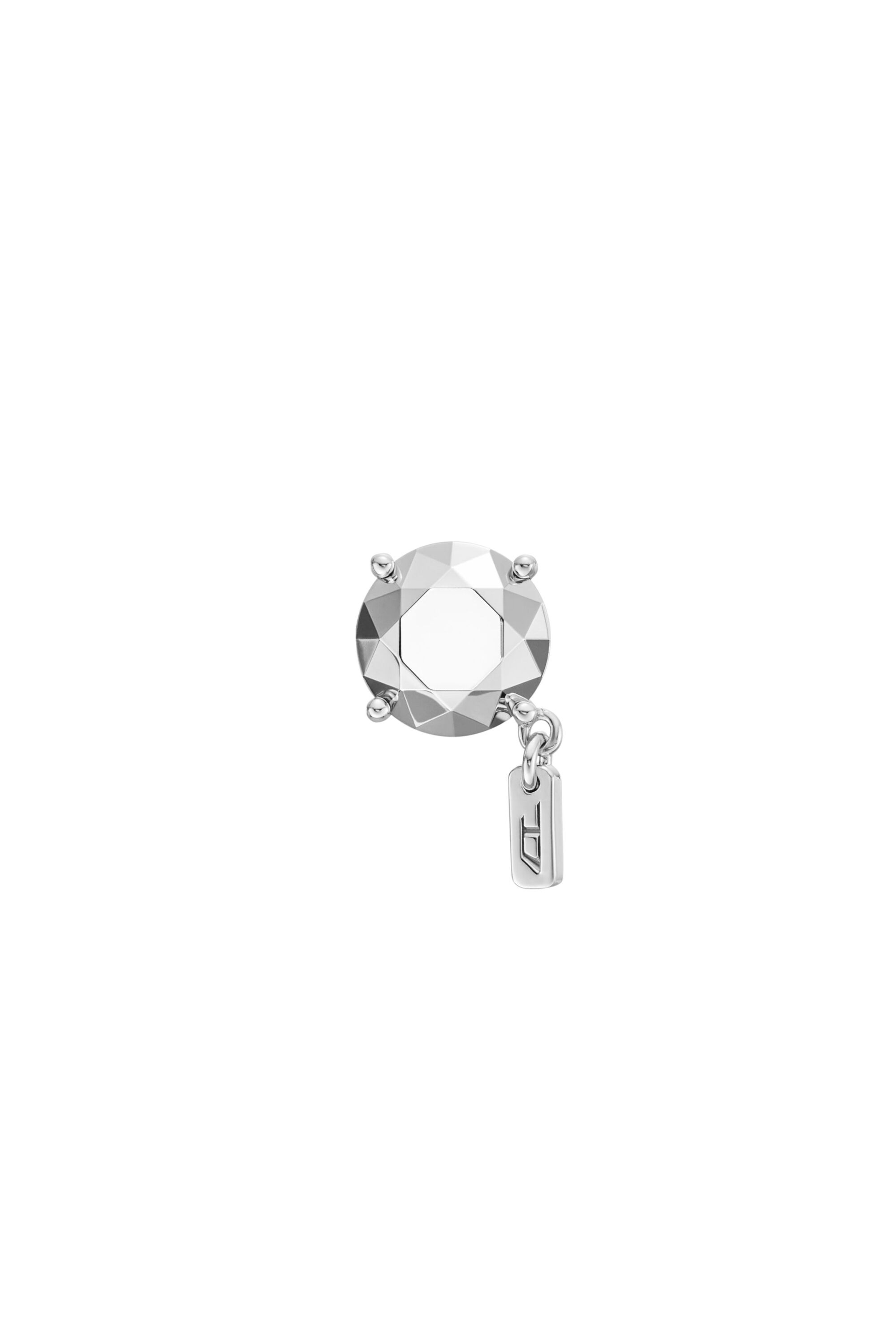 Diesel - DL1352040 STERLING SILVER JEWEL, Unisex Ohrstecker aus Sterlingsilber mit Diamantschliff in Silber - 1