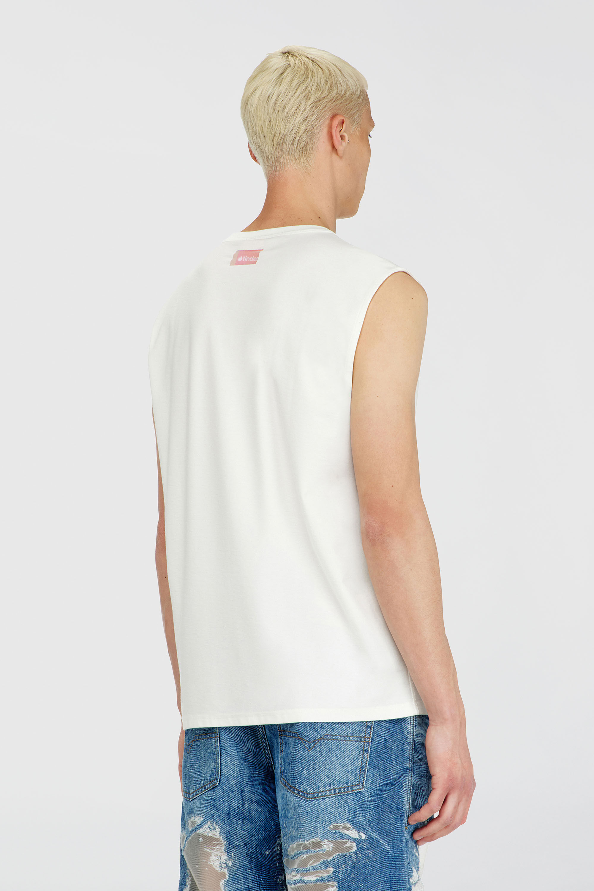 Diesel - PR-T-NORM-BISC-MATI-R, Unisex Tanktop mit For Successful Loving Logo in Wei&szlig; - 4