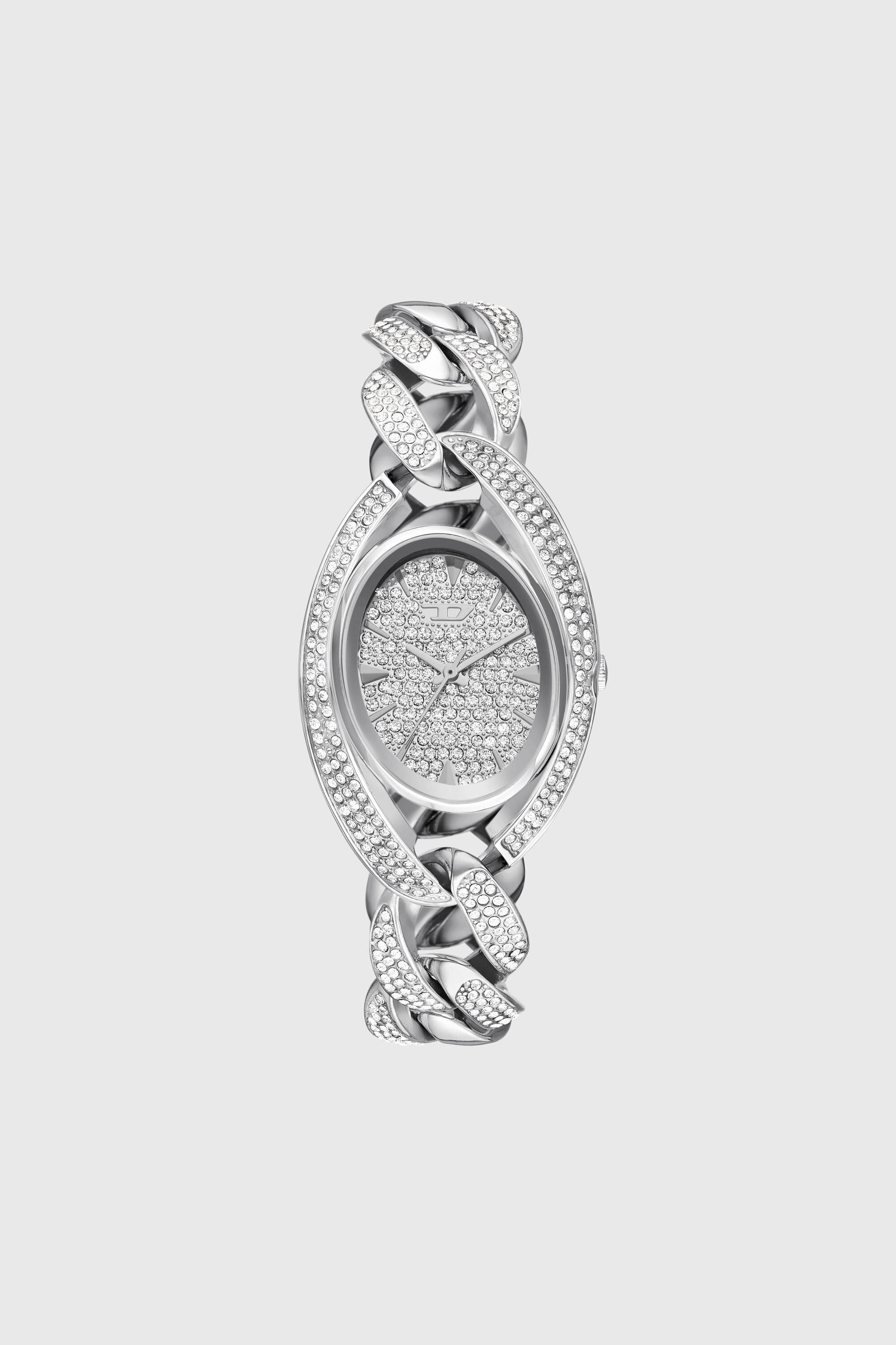 Diesel - DZ5635 WATCH, Damen Vani-D Uhr aus Edelstahl mit Pav&eacute;-Besatz in Silber - 1