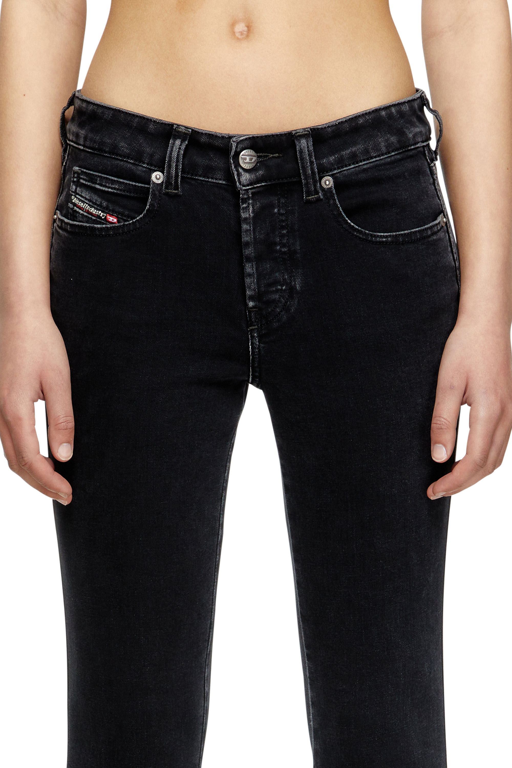 Diesel - Damen Slim Jeans 1992 D-Jiann 09M69, Schwarz/Dunkelgrau - 5