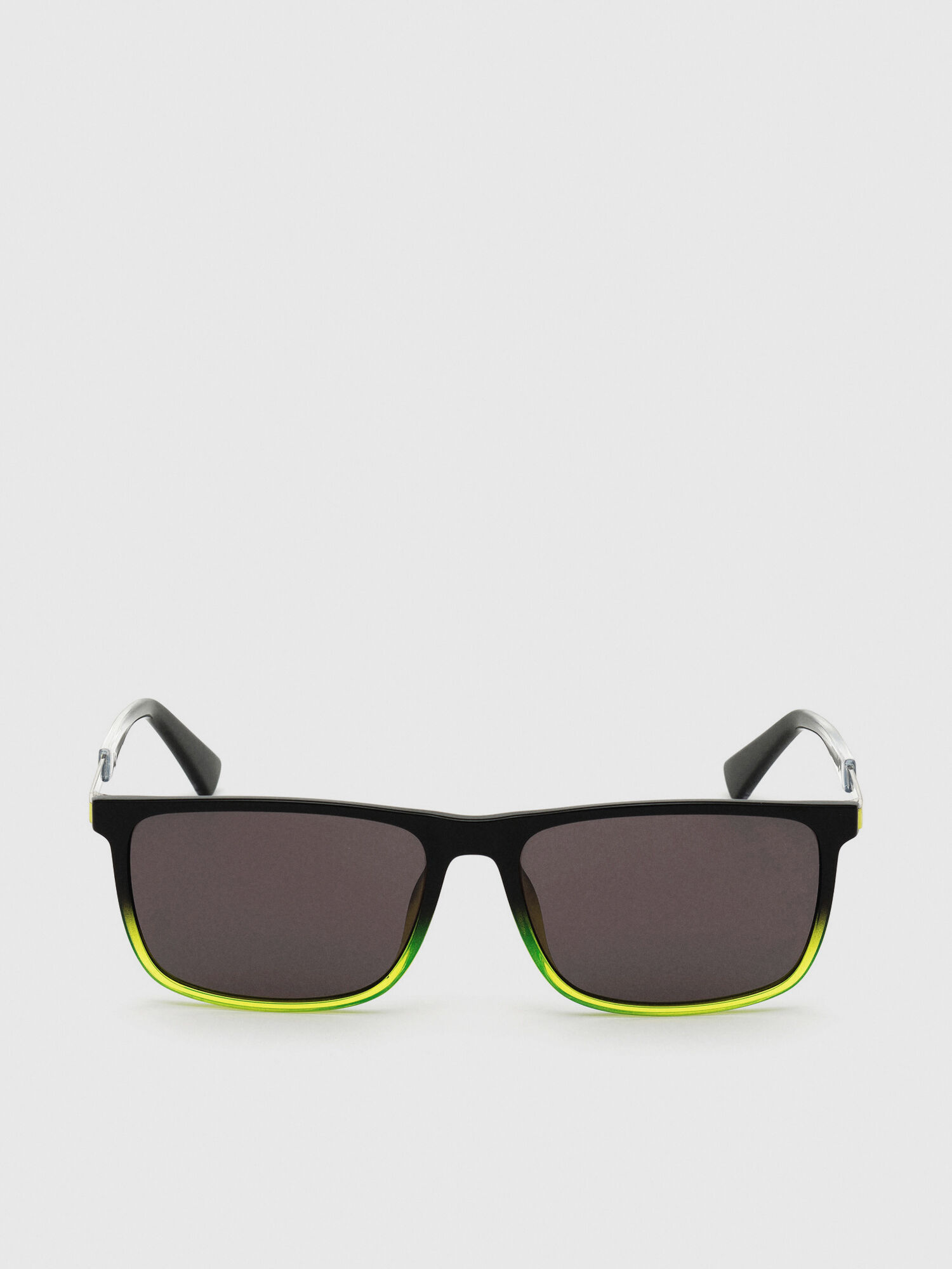 Diesel - DL0312, Herren Injizierte Sonnenbrille in Schwarz/Gelb - 1
