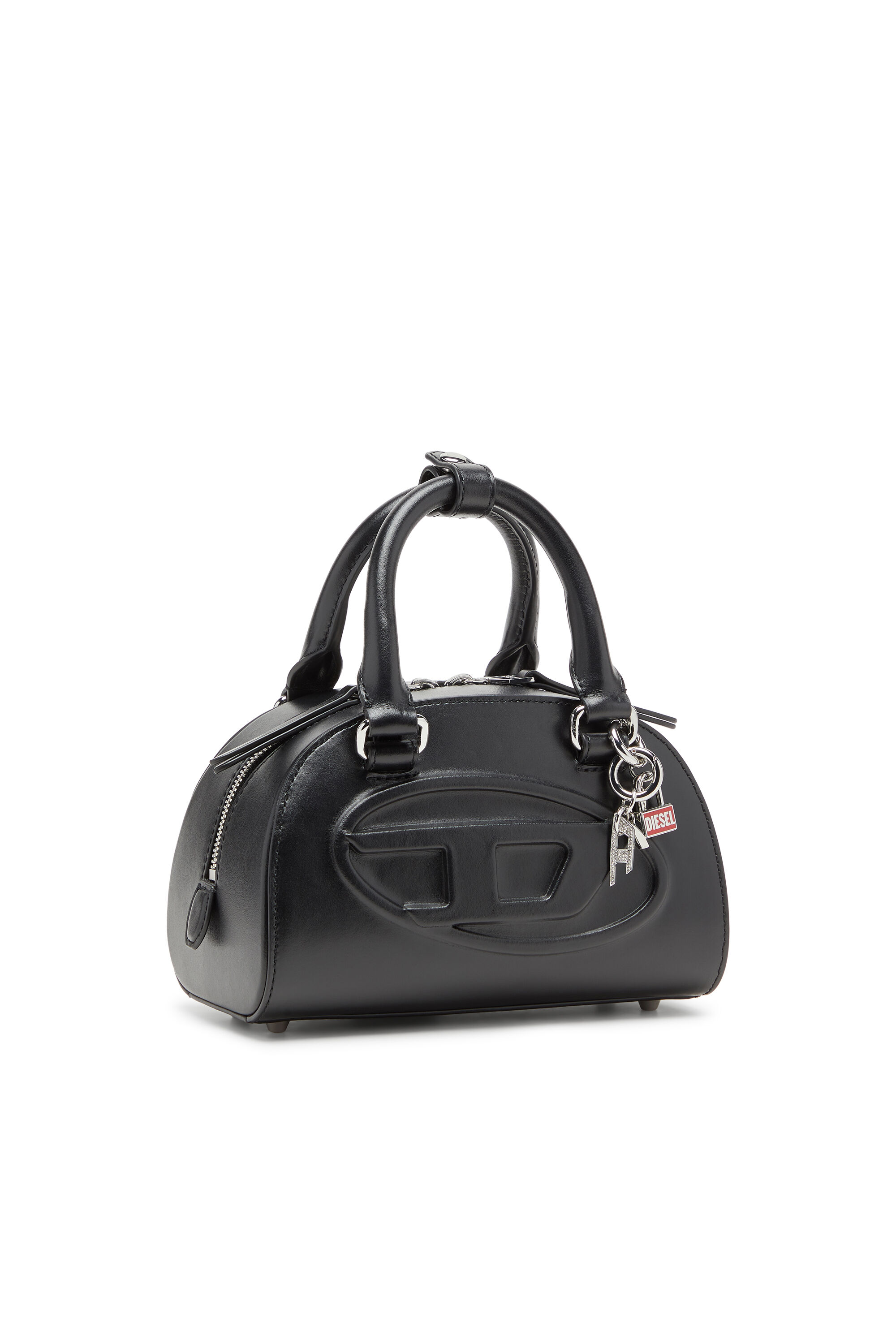 Diesel - 1DR DOME TOP HANDLE, Damen 1DR Dome-Bowling-Tasche aus Leder in Schwarz - 6