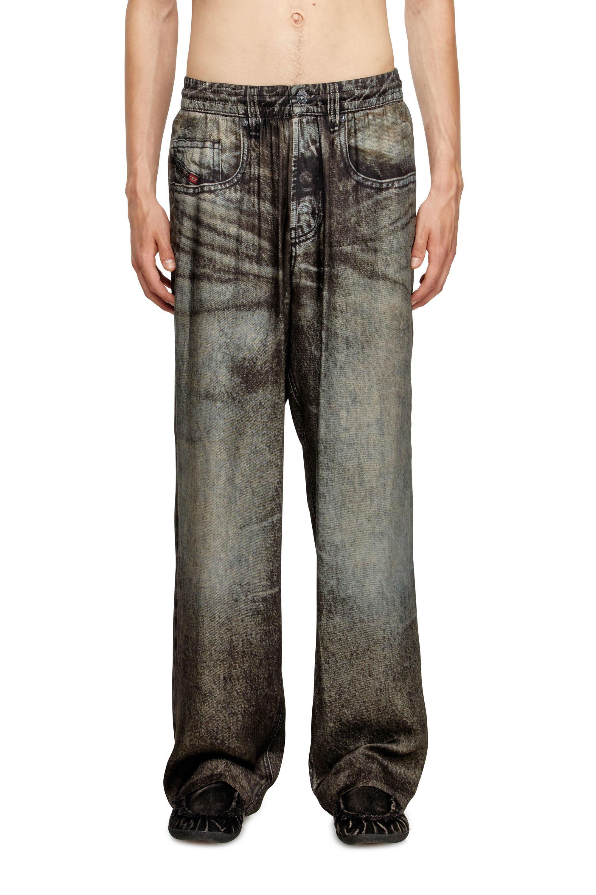 Diesel - P-THECK-LKCT, Herren Elastische Hose aus Viskose im Denim-Look in null - 3