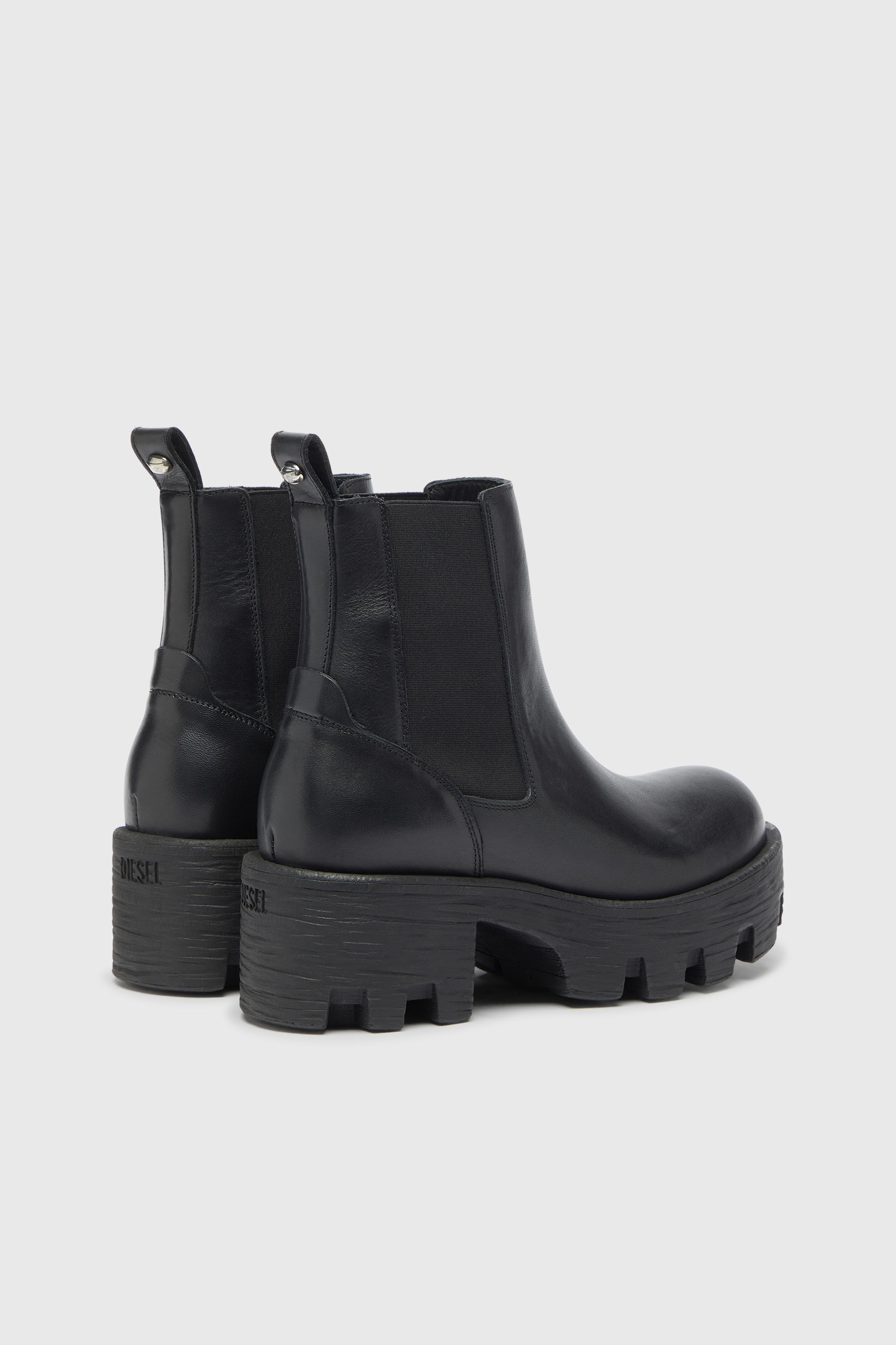 Diesel - D-HAMMER CHUNKY W, Damen D-Hammer - Chelsea Boots aus Leder mit Profilsohle in Schwarz - 3