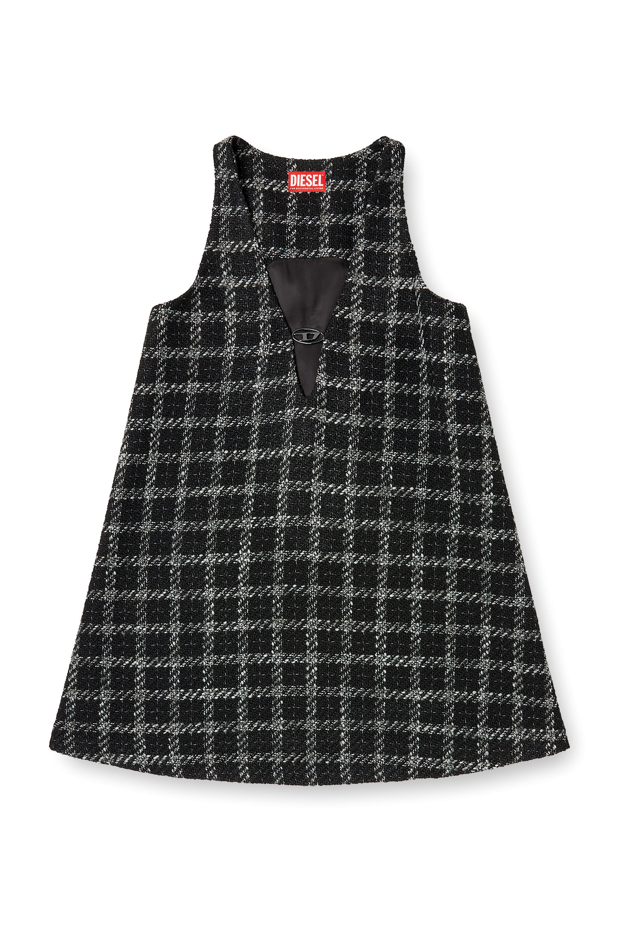 Diesel - D-GIADA, Damen Bouclé-Kleid mit Karo-Muster in null - 2