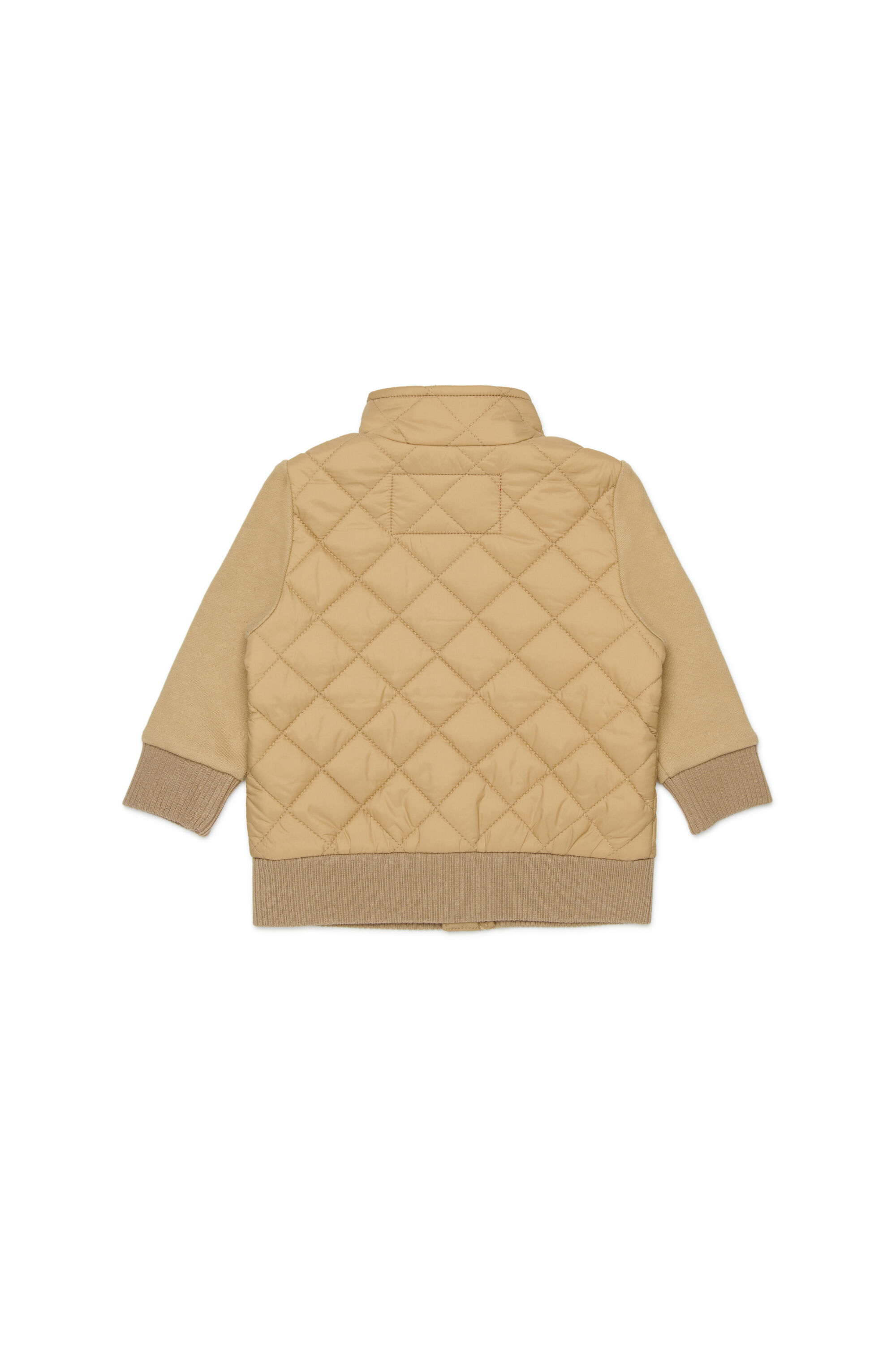 Diesel - SMONTB, Unisex's Quilted nylon jacket with cotton sleeves in Brown - 2