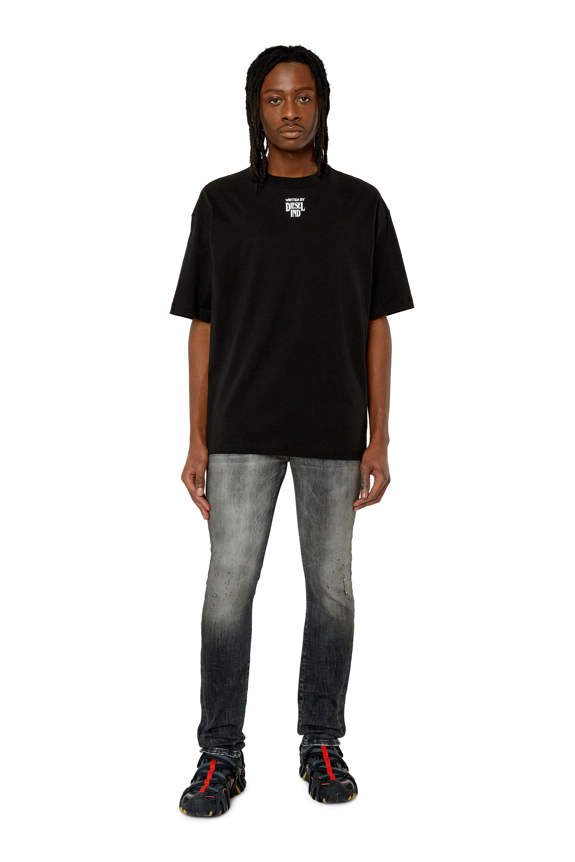 Diesel - 1983 D-Amny 09E70 Skinny Jeans, Schwarz/Dunkelgrau - Image 1