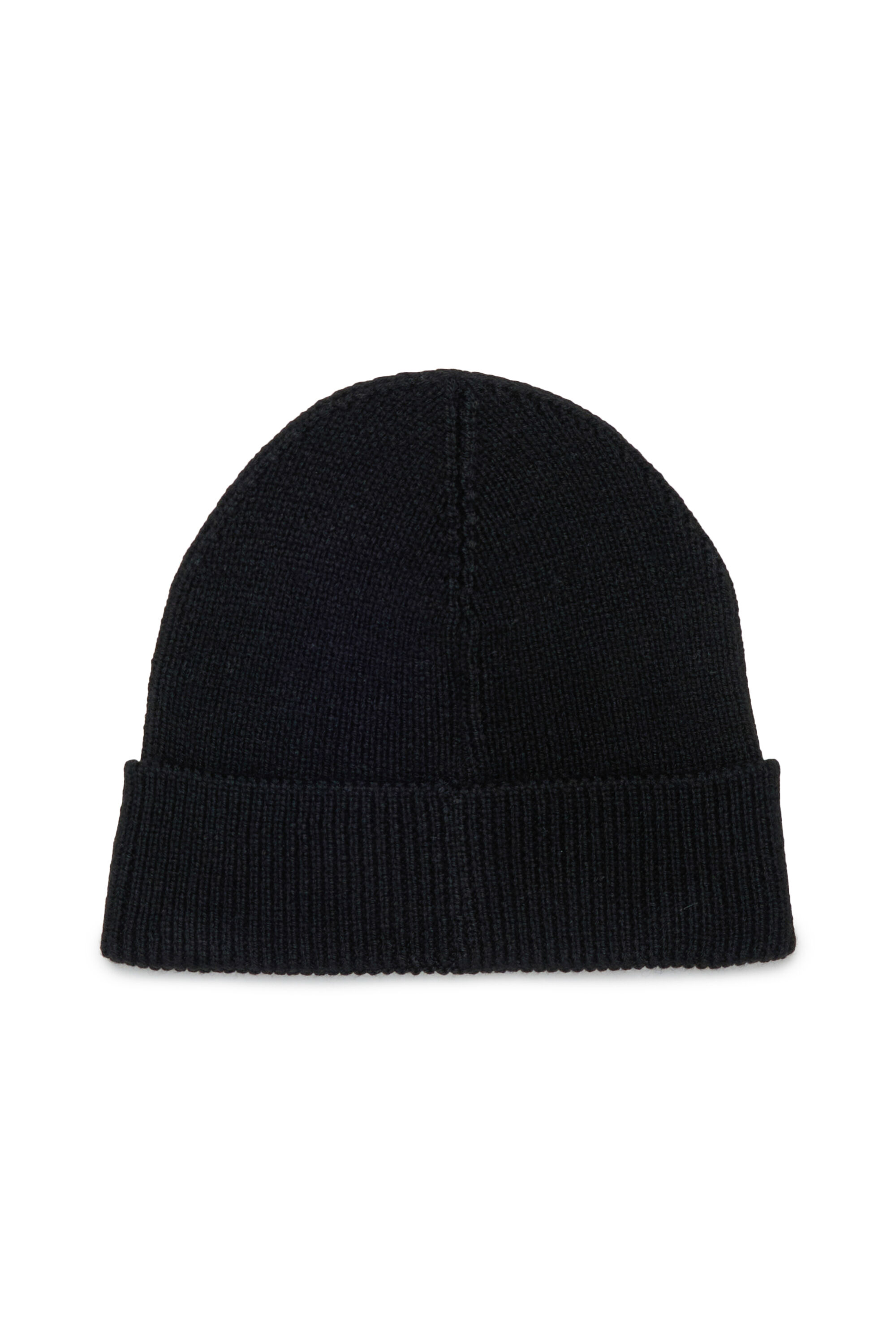 Diesel - FLOT, Unisex Beanie aus Wollmischung mit D Logo Patch in Schwarz - 2