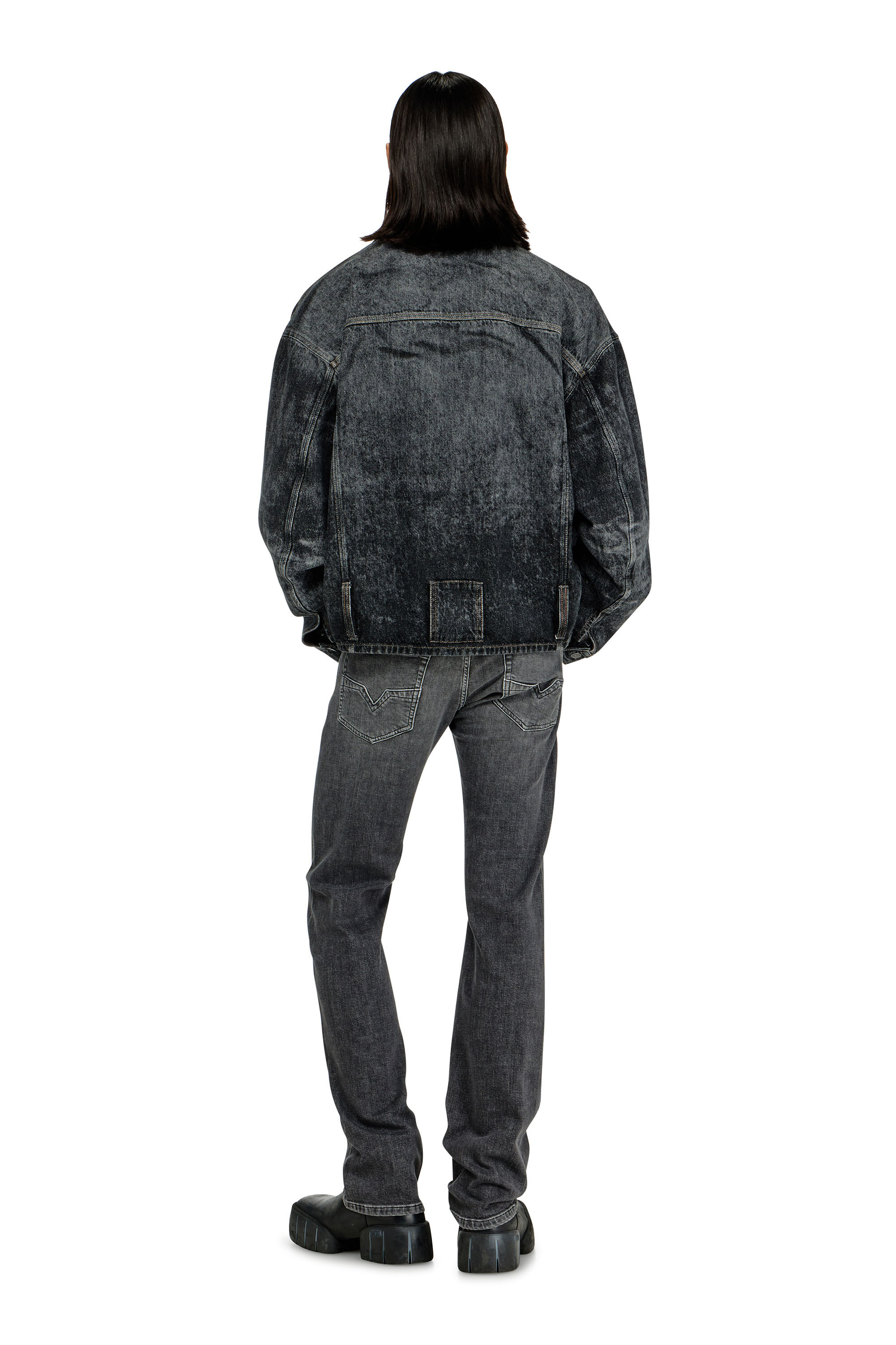 Diesel - Herren Regular Jeans 1985 Larkee 0HDBD, Schwarz/Dunkelgrau - 3