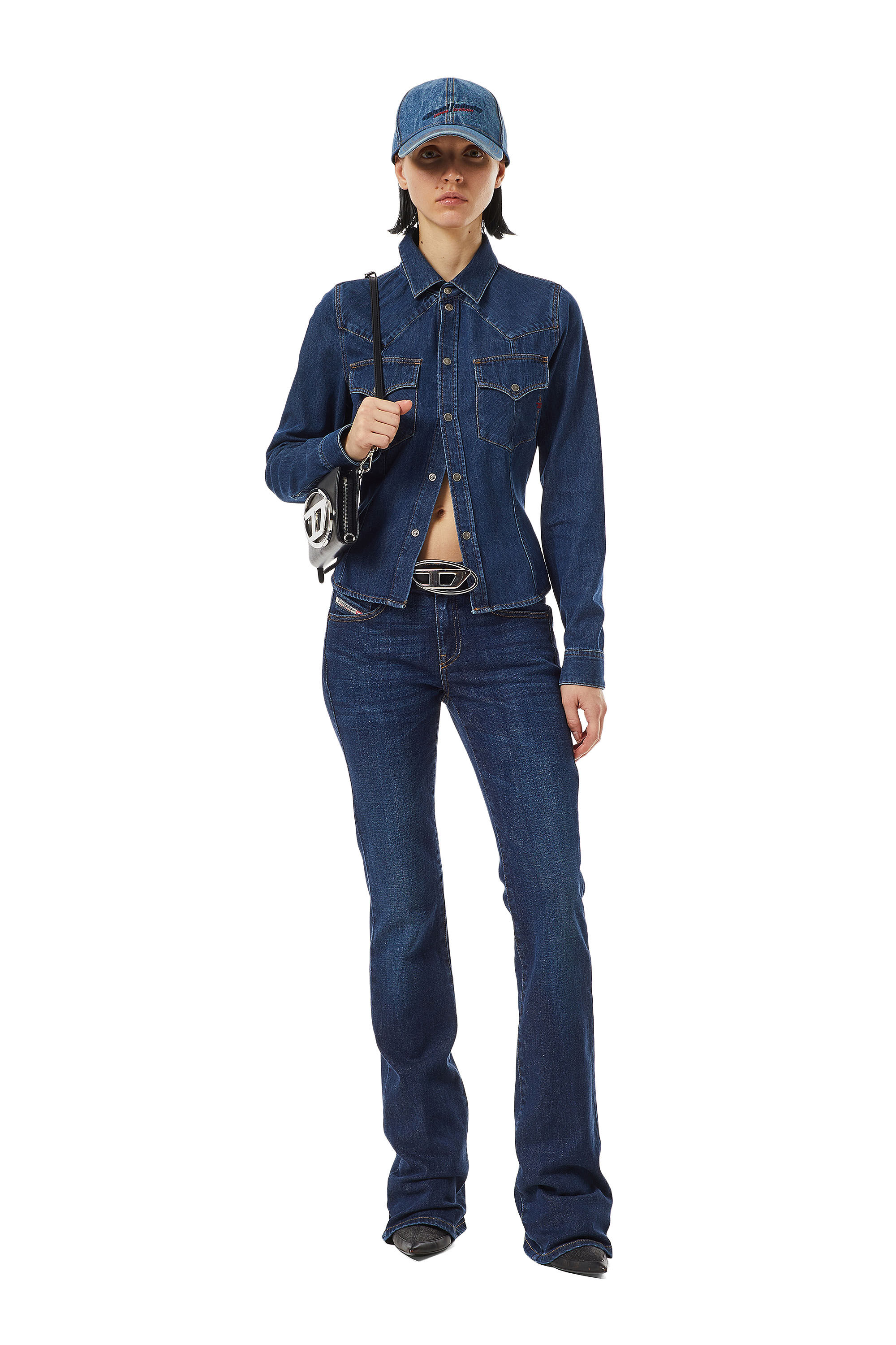 Diesel - 1969 D-Ebbey 09B90 Bootcut and Flare Jeans, Dunkelblau - Image 1