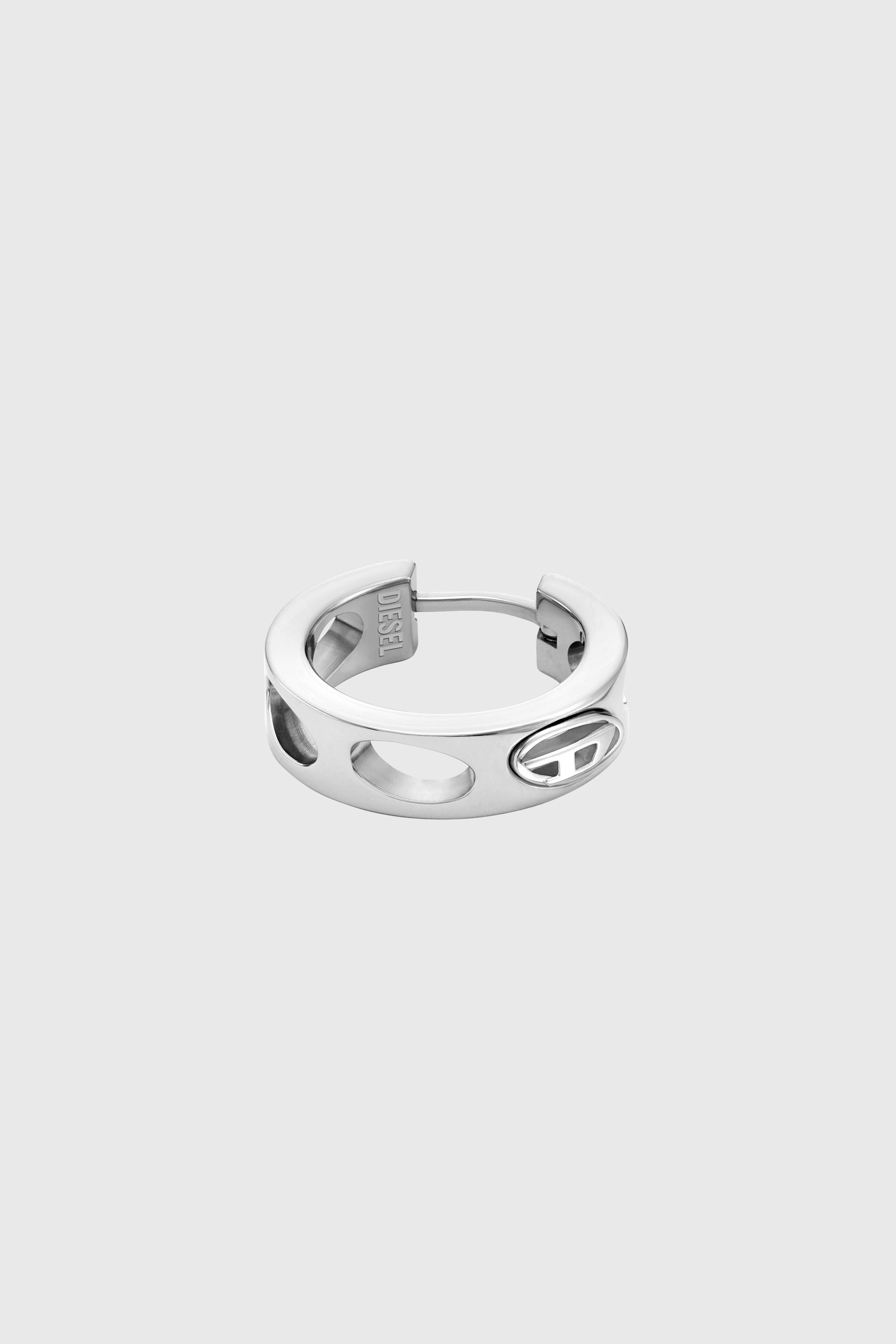 Diesel - DX166440 JEWELLERY, Unisex Edelstahl-Creolen in Silber - 3