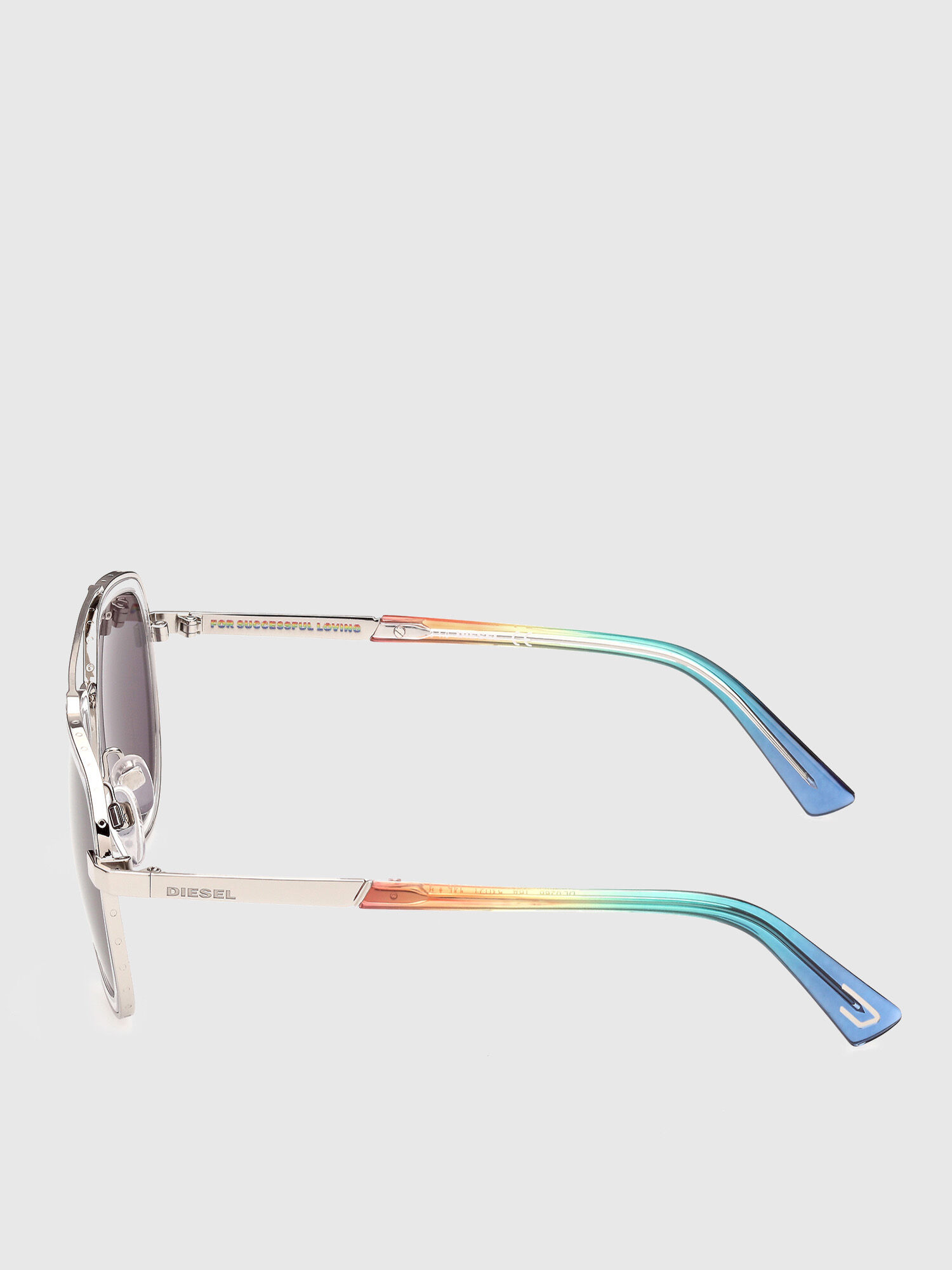 Diesel - DL0266, Unisex Pilotenbrille aus der „Pride“-Kollektion in Bunt - 3