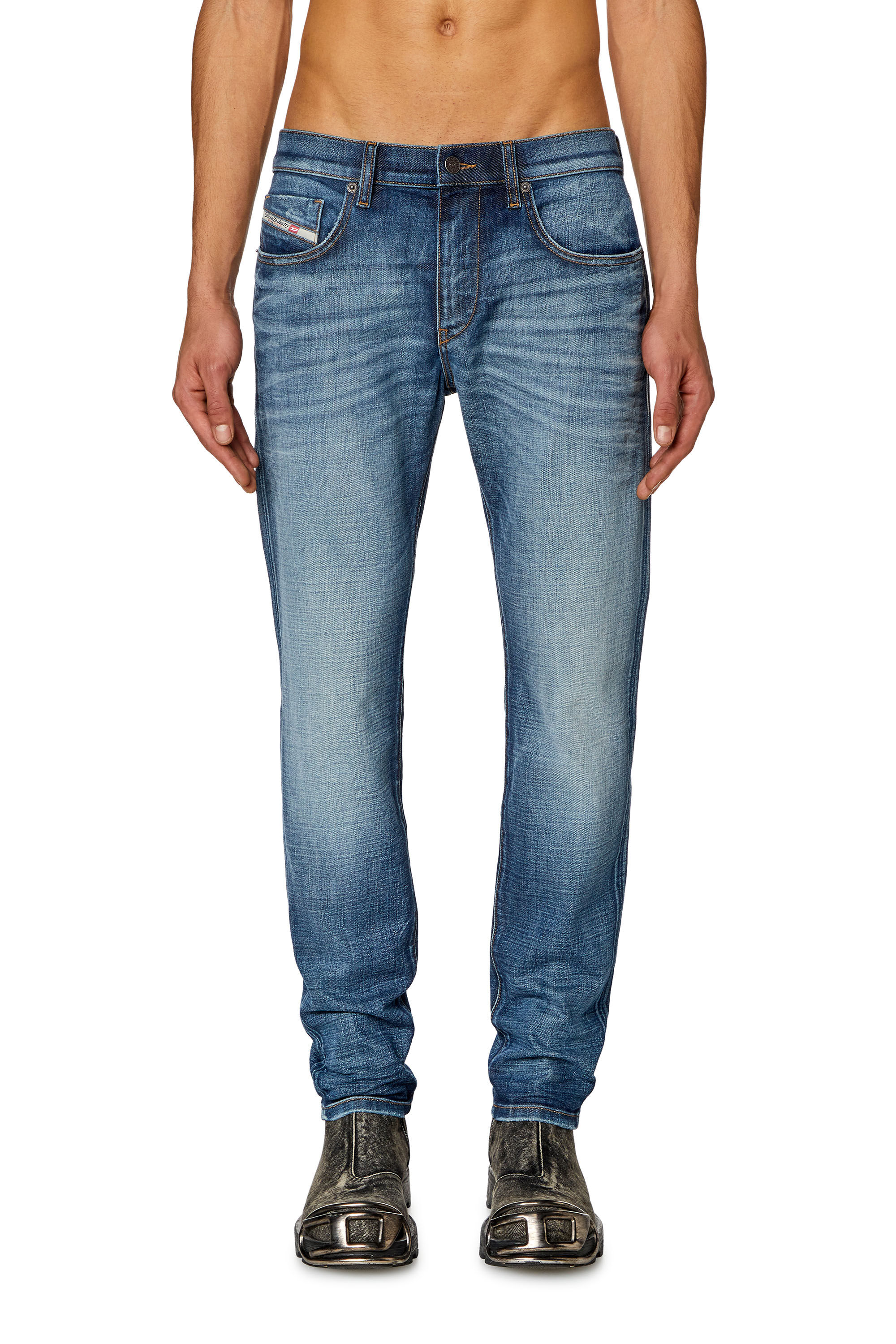 Diesel - Slim Jeans 2019 D-Strukt 0DQAE, Mittelblau - Image 3