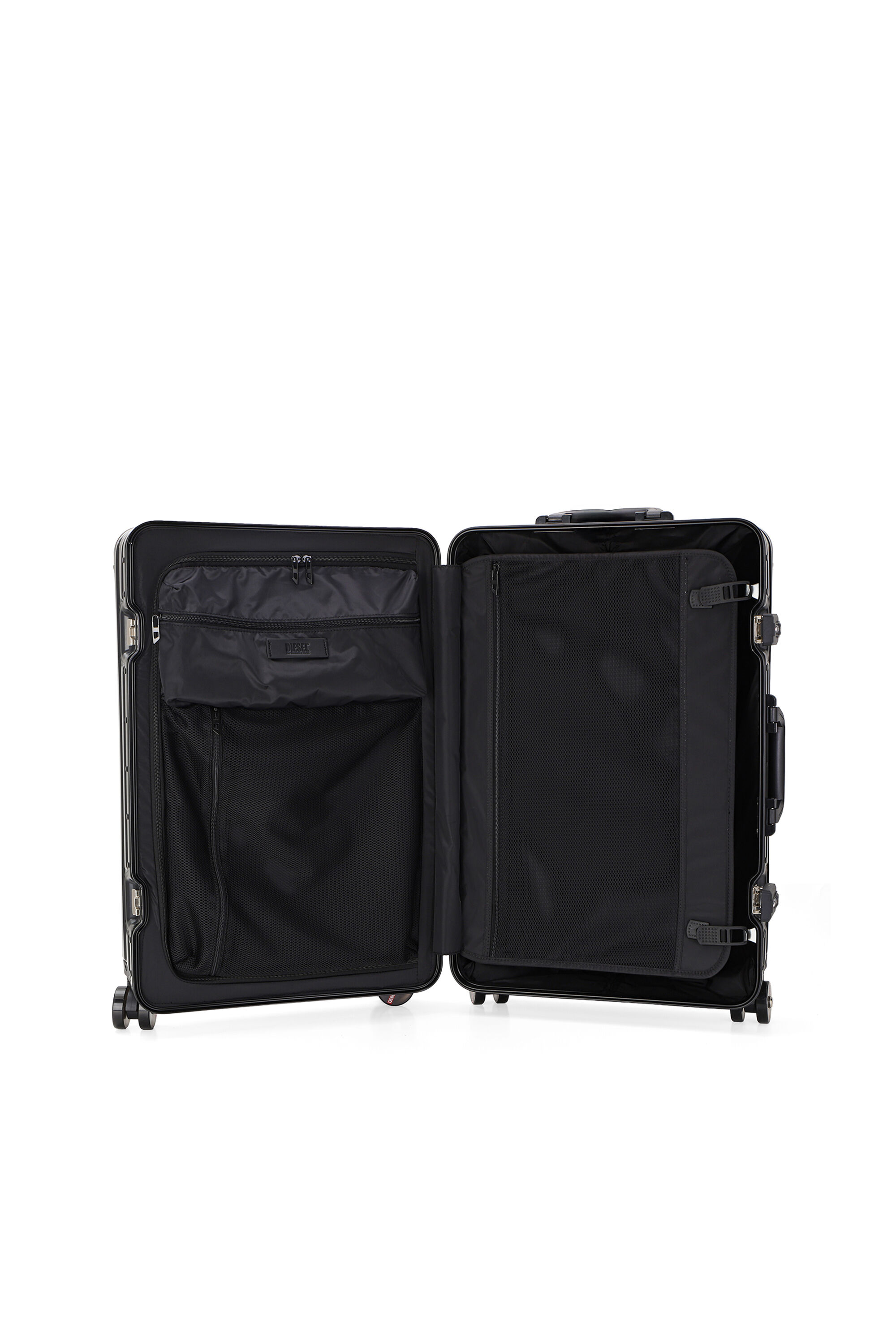 Diesel - DIESEL ALUMINUM TROLLEY- DSL002, Unisex Koffer aus Aluminium Gr&ouml;&szlig;e M in Schwarz - 3