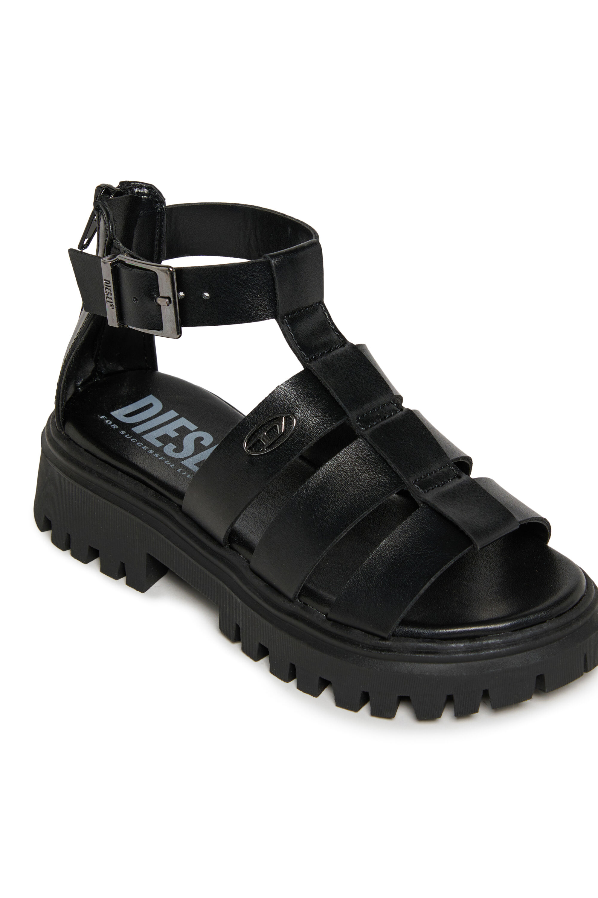 Diesel - D-SANSTRY, Woman's D-Sanstry- Chunky sandal with Oval D in Black - 4