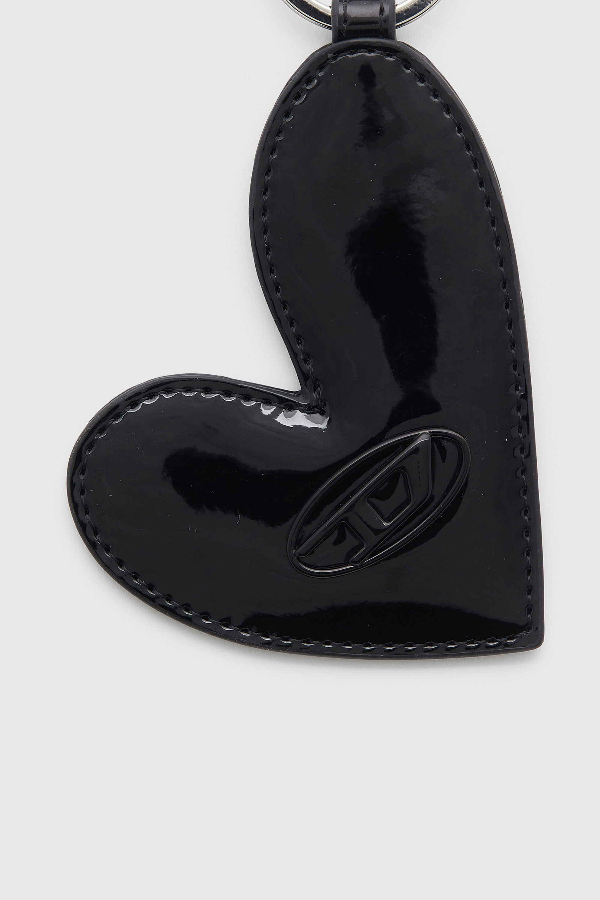 Diesel - PLAY HEART MIRROR, Damen Herzf&ouml;rmiger Anh&auml;nger mit gl&auml;nzendem Finish in Schwarz - 3