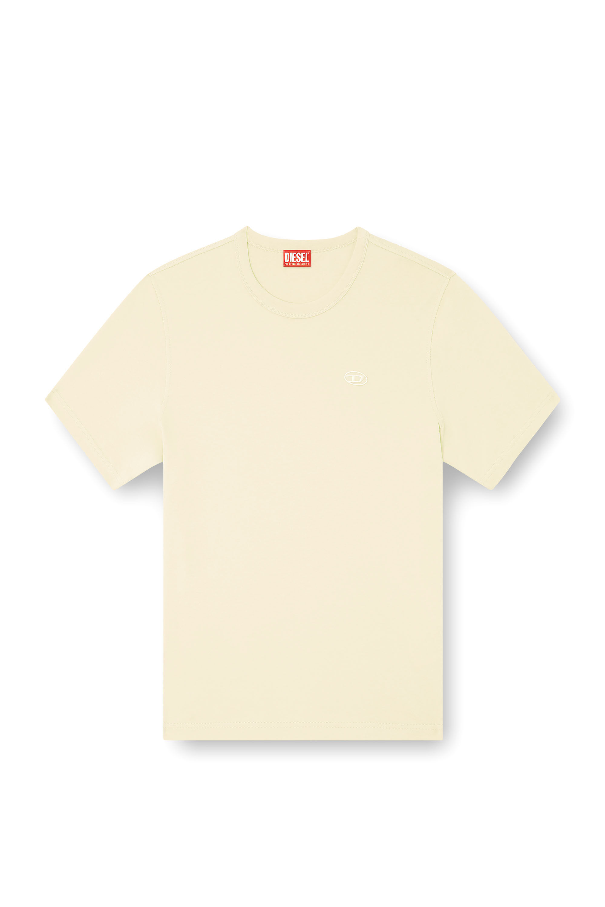Diesel - T-ADJUST-SLITS-R17, Herren T-Shirt mit farblich abgestimmter Logo-Stickerei in Beige - 2