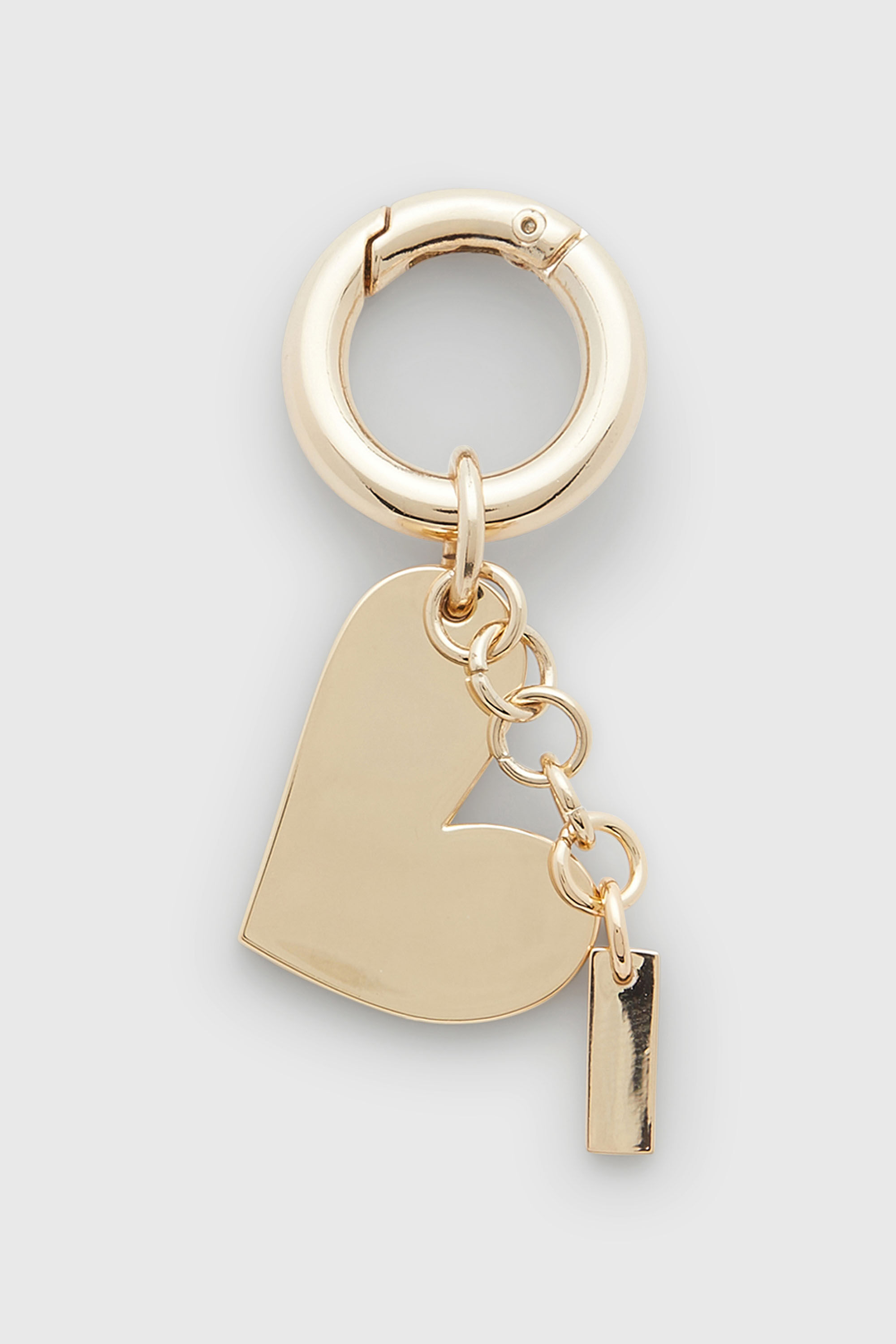 Diesel - CHARM-HEART, Damen Metallherz-Anh&auml;nger mit Strasssteinen in Gold - 2